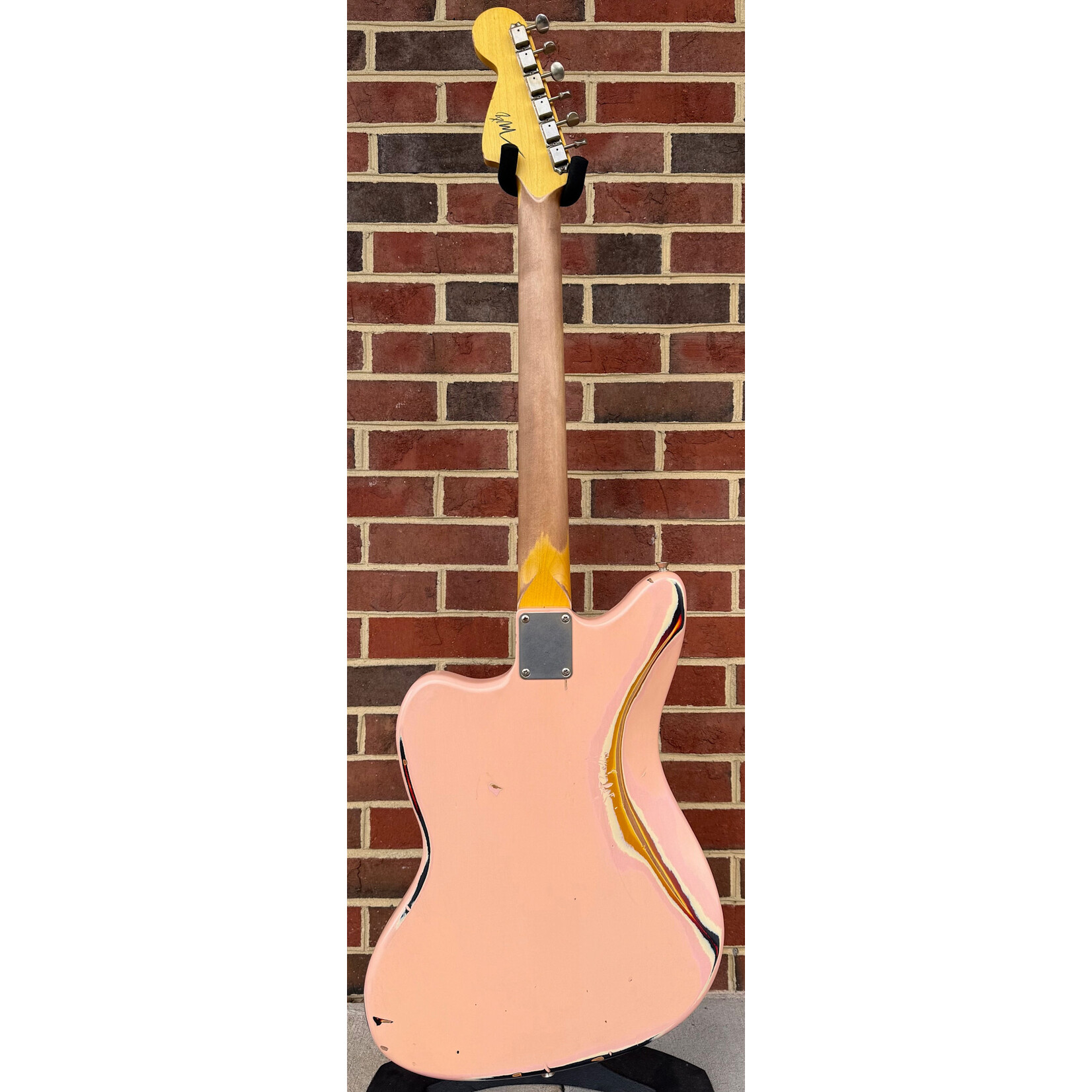 Nash Nash JM-63, Shell Pink Over 3-Tone Burst, Heavy Aging, Alder Body, Maple Neck, Rosewood Fretboard, Lollar Special JM Pickups, Black Pickguard, White Pickups & Knobs, Hardshell Case