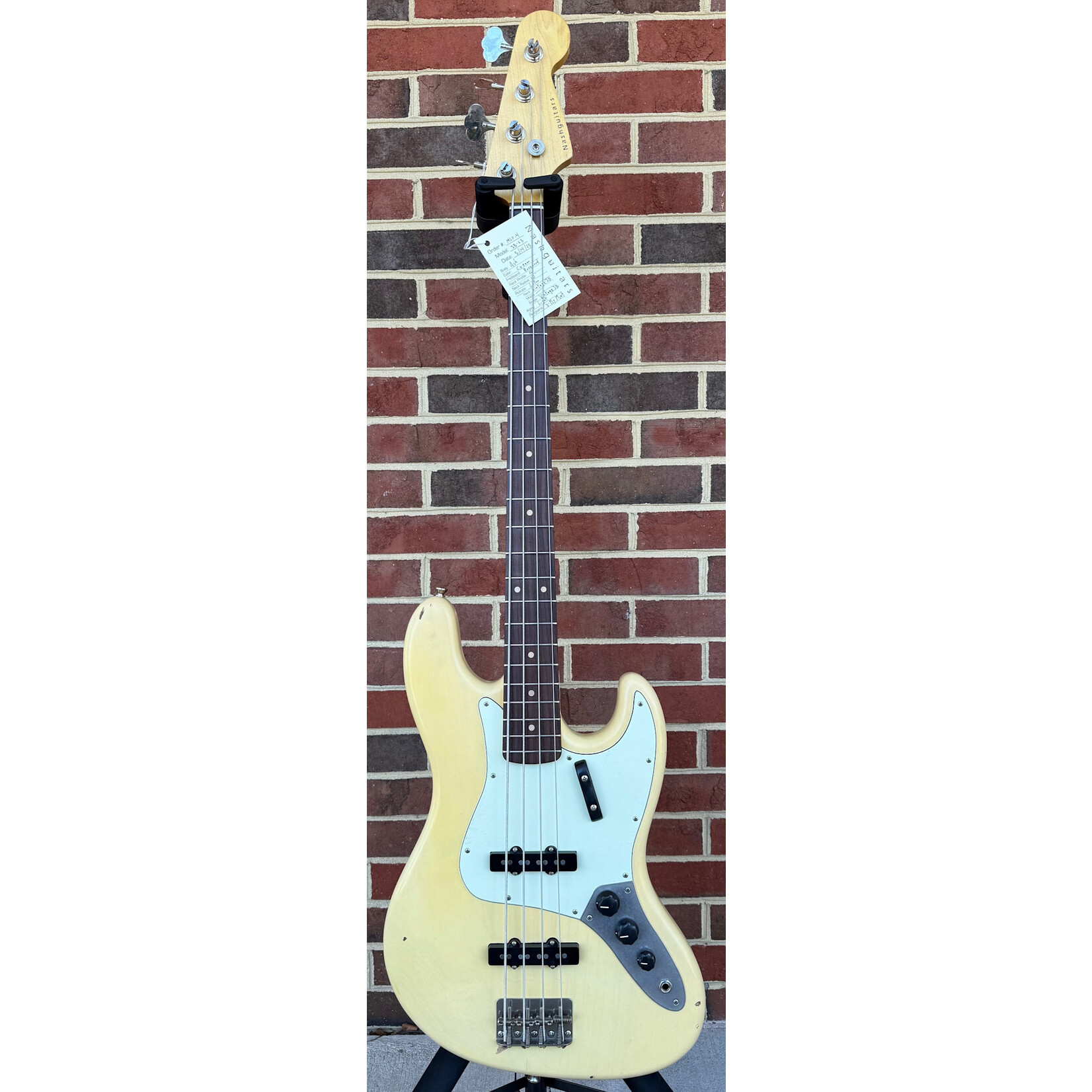 Nash Nash JB-63, Cream, Ash Body, Maple Neck, Rosewood Fretboard, Light Aging, Lollar Vintage JB Set, Hardshell Case