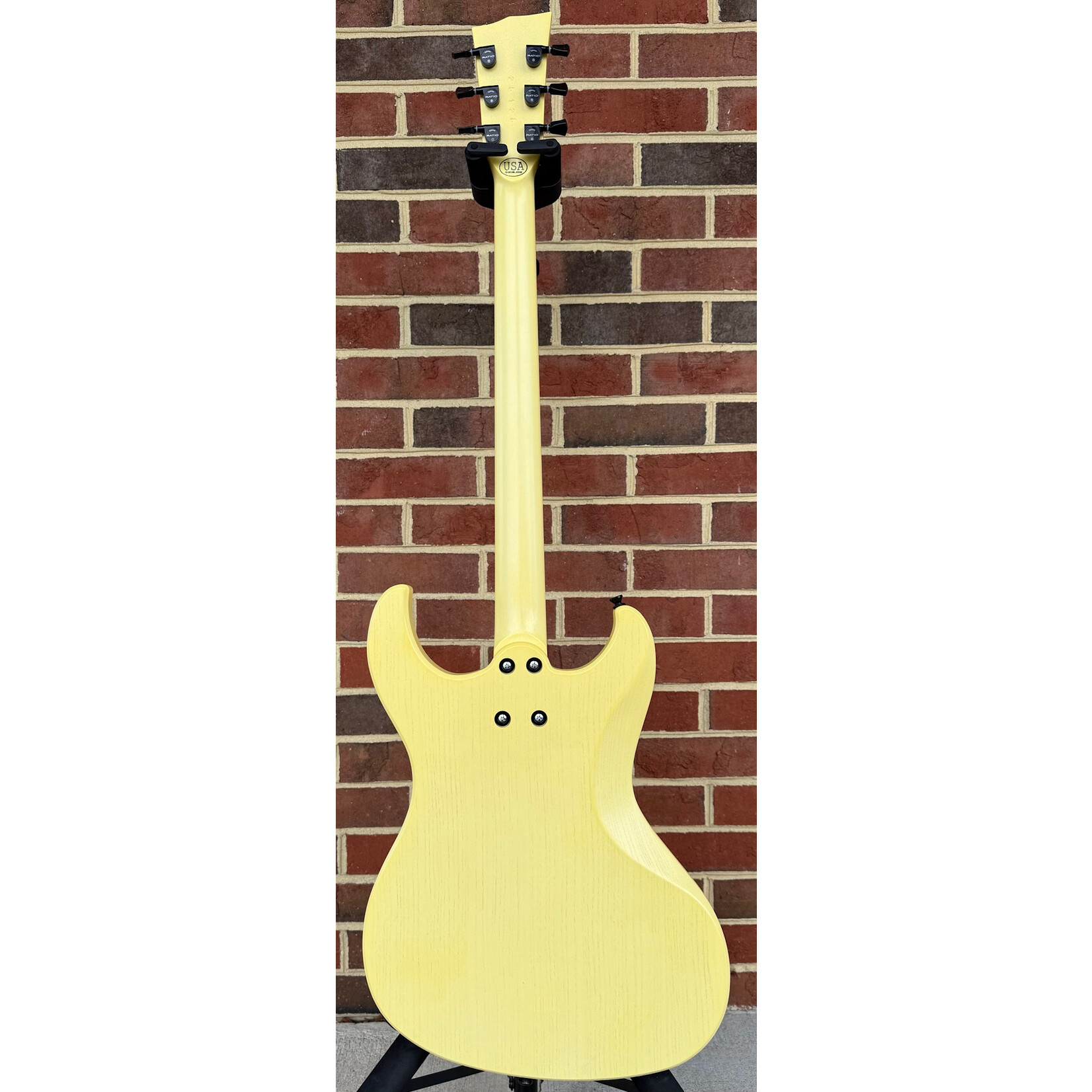 Dunable Guitars Dunable Gnarwhal VI, 30.75" Scale, Tobacco White, Swamp Ash Body, Maple Neck, Pale Moon Ebony Fretboard, Luminlay Dot Inlays, Hipshot Tone A Matic Bridge, Graph Tech Ratio Tuners, Hardshell Case