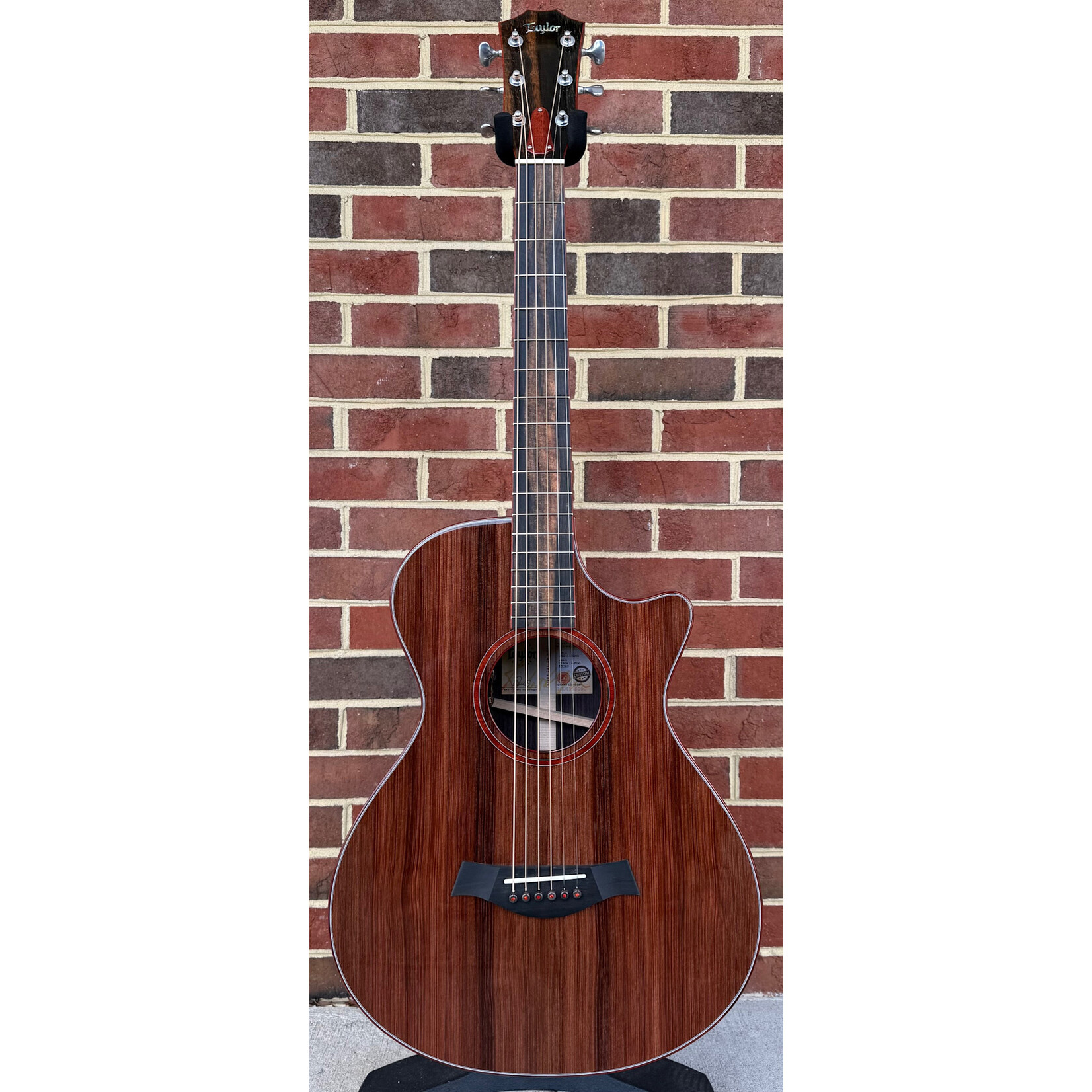 Taylor Taylor NAMM 2025 Catch Custom #25 "Le Rouge" - 1 of 20, Grand Concert 12-Fret, Sinker Redwood Top, AA Indian Rosewood Back & Sides, Variegated Ebony Fretboard, Bloodwood Binding & Rosette, Gotoh 510 Antique Chrome Tuners, LR Baggs Elemen