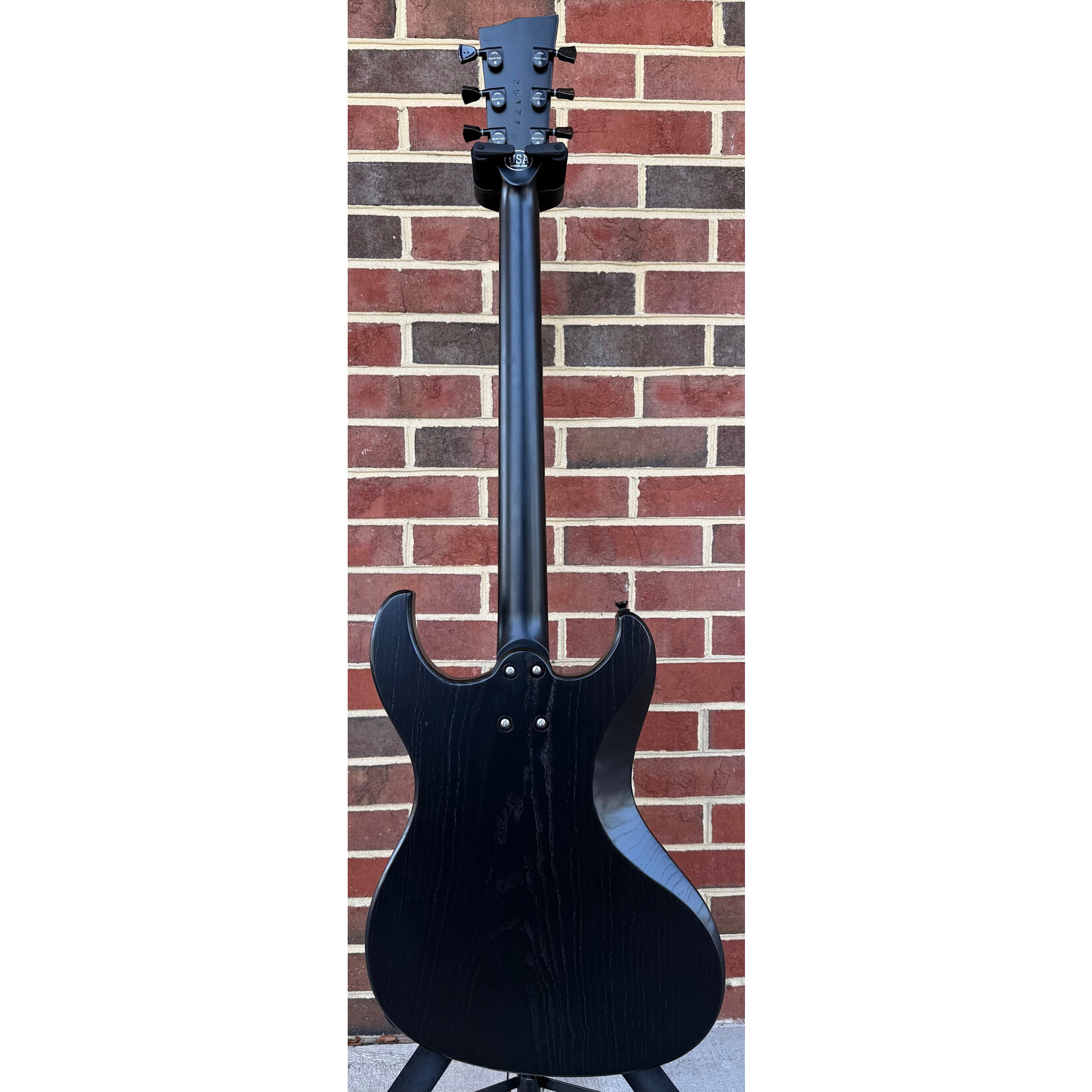 Dunable Guitars Dunable Gnarwhal VI, 30.75" Scale, Black Satin, Swamp Ash Body, Maple Neck, Pale Moon Ebony Fretboard, Black Binding, Luminlay Dot Inlays, Hipshot Tone A Matic Bridge, Graph Tech Ratio Tuners, Hardshell Case