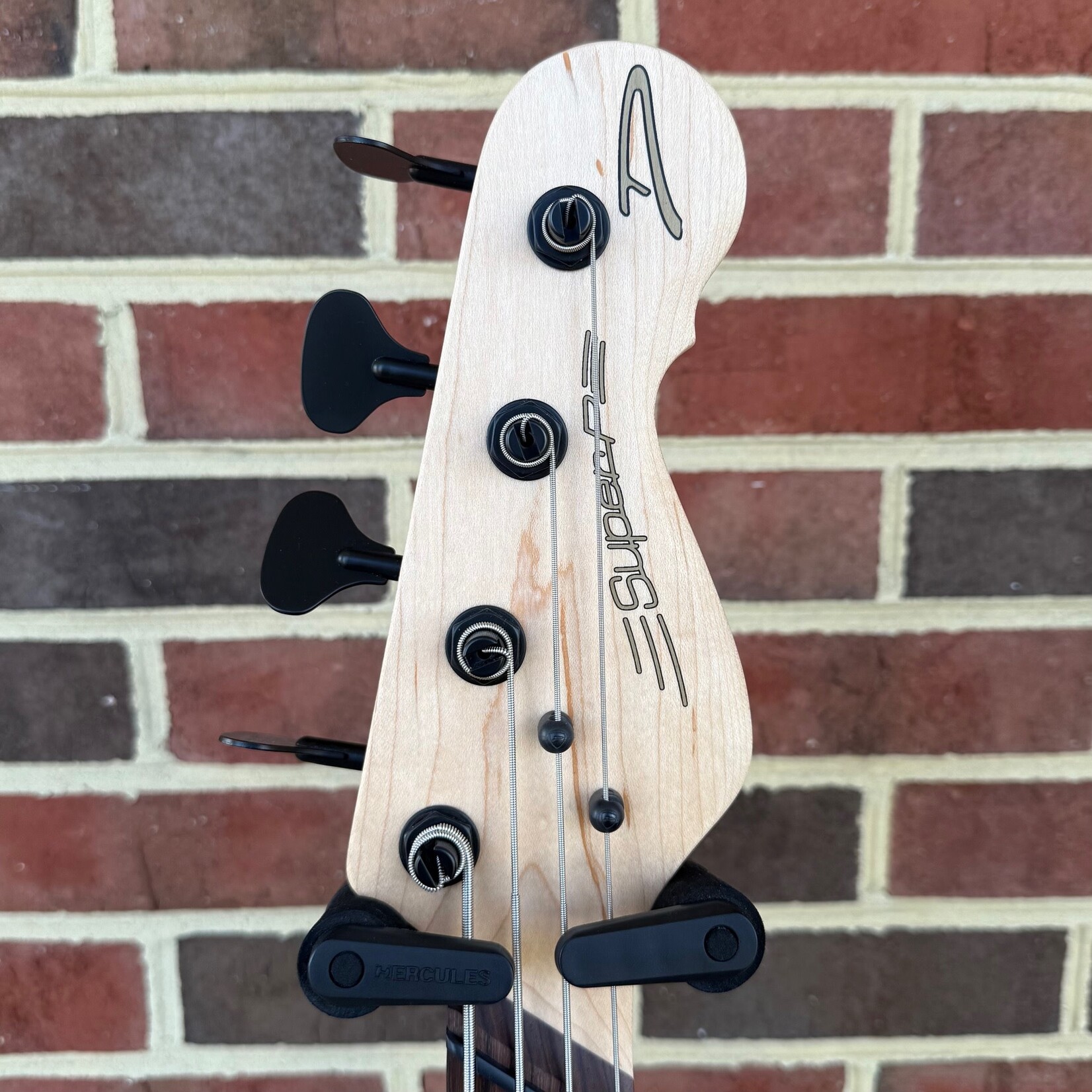 Dingwall Dingwall SP1 4-String, Gloss Metallic Black, Alder Body, Maple Neck, Rosewood Fretboard, Matte Coco Gold Pickguard, Gig Bag, SN# IE250101515