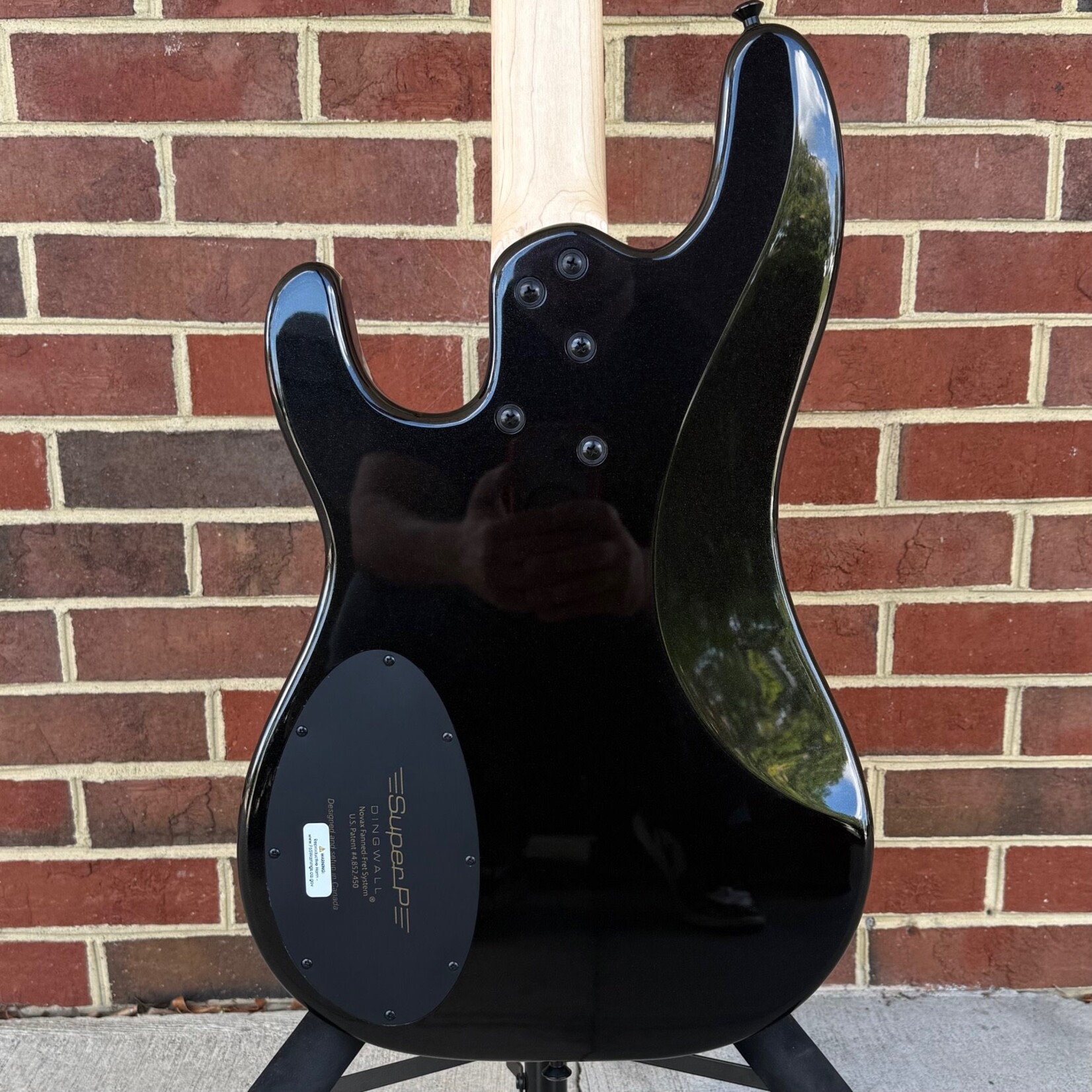 Dingwall Dingwall SP1 4-String, Gloss Metallic Black, Alder Body, Maple Neck, Rosewood Fretboard, Matte Coco Gold Pickguard, Gig Bag, SN# IE250101515