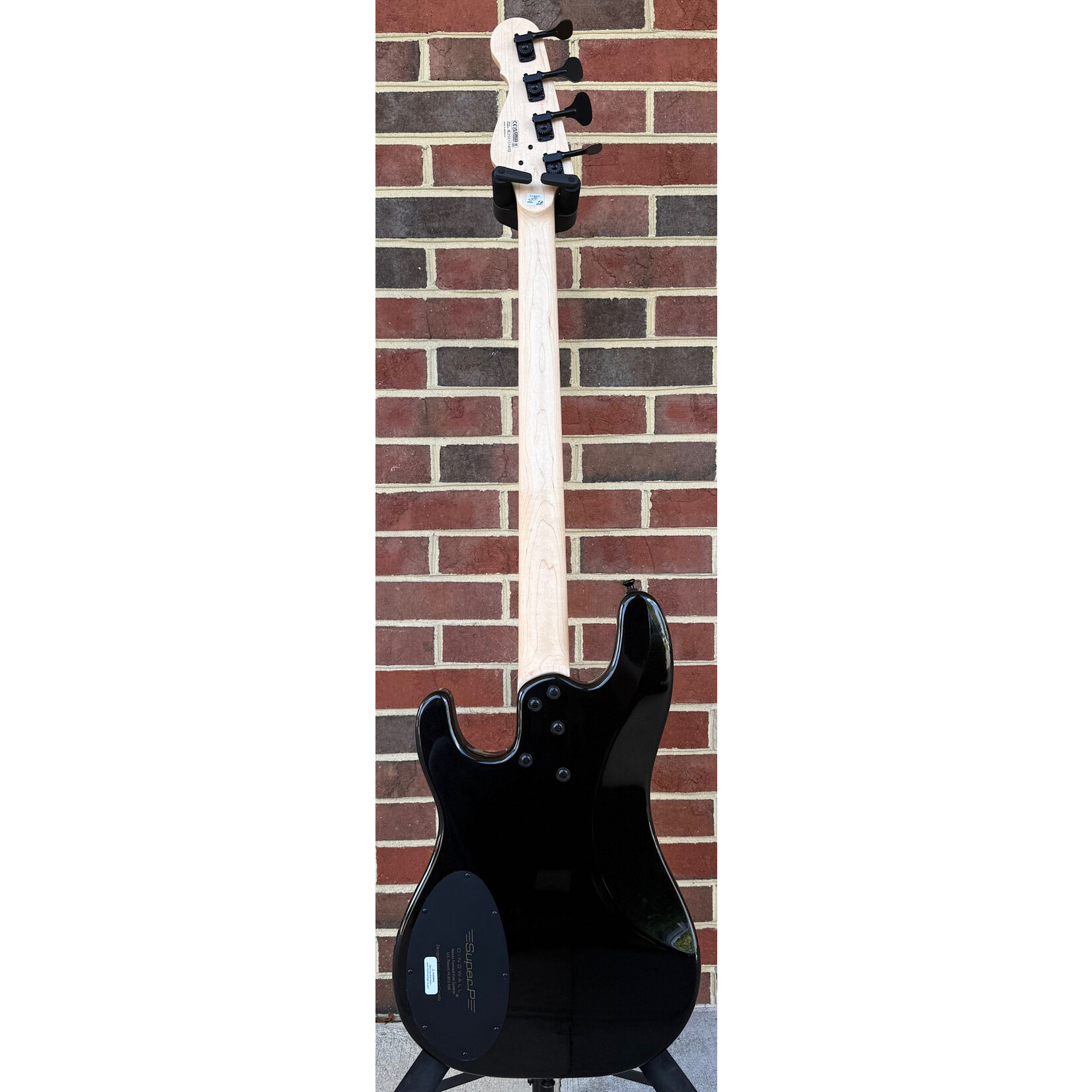 Dingwall Dingwall SP1 4-String, Gloss Metallic Black, Alder Body, Maple Neck, Rosewood Fretboard, Matte Coco Gold Pickguard, Gig Bag, SN# IE250101515