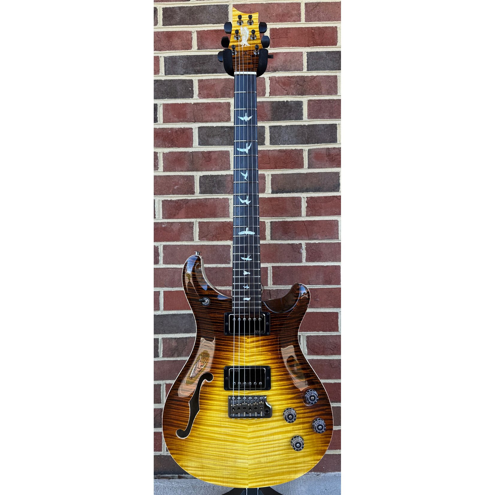 Paul Reed Smith Paul Reed Smith Private Stock #11939, McCarty 594 Semi-Hollow Tremolo, Sandstorm Dragon's Breath, East Coast Wide Flame Maple Top, Black Limba Body, Curly Maple Neck, Brazilian Rosewood Fretboard