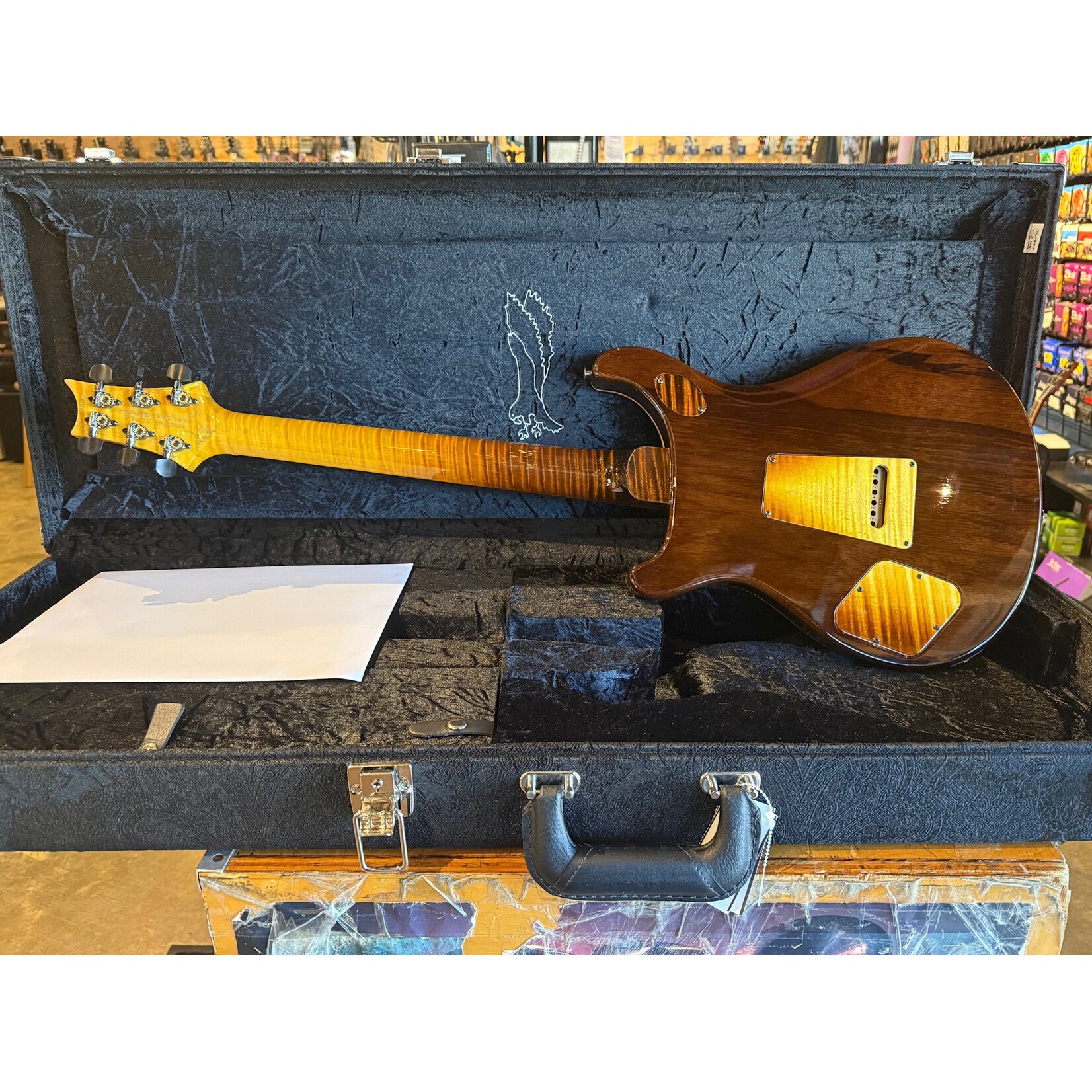 Paul Reed Smith Paul Reed Smith Private Stock #11939, McCarty 594 Semi-Hollow Tremolo, Sandstorm Dragon's Breath, East Coast Wide Flame Maple Top, Black Limba Body, Curly Maple Neck, Brazilian Rosewood Fretboard