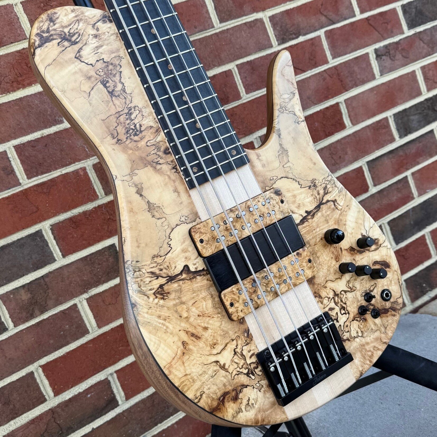 Fodera Fodera Imperial Elite, Chestnut Burl Top, Walnut Body, Alder Tone Block, Flamed Ebony Fretboard, Flamed Ebony Ramp, Chestnut Dot Inlays, Fodera/Duncan Dual Coil Pickups, Hardshell Case