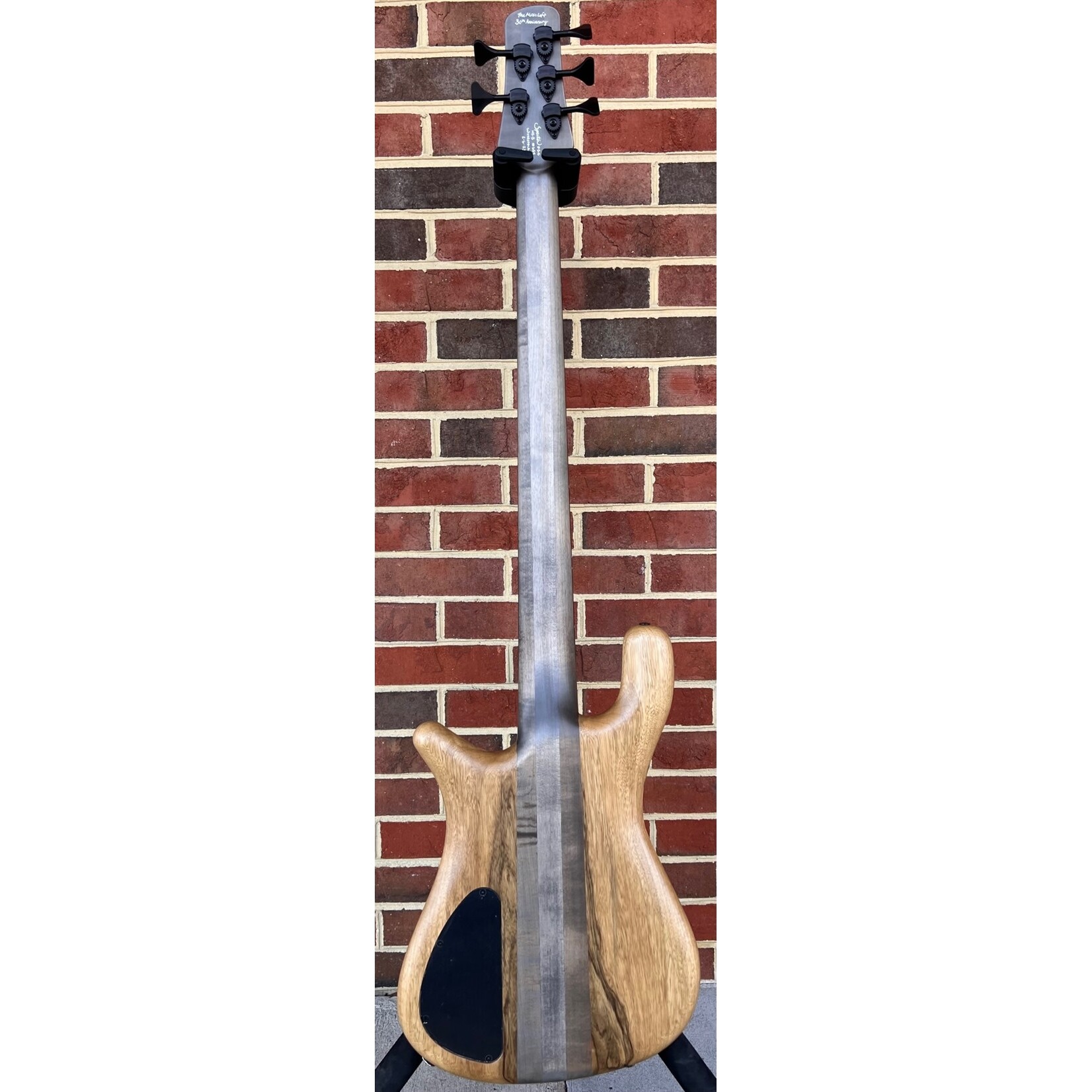 Spector Spector USA NS-5XL, The Music Loft 30th Anniversary, Buckeye Burl Top, Black Limba Body, 3pc Maple Neck - Charcoal Stain, Macassar Ebony Fretboard, Pale Moon Ebony 12th Fret Inlay, TSA Case (USED/CONSIGNMENT)