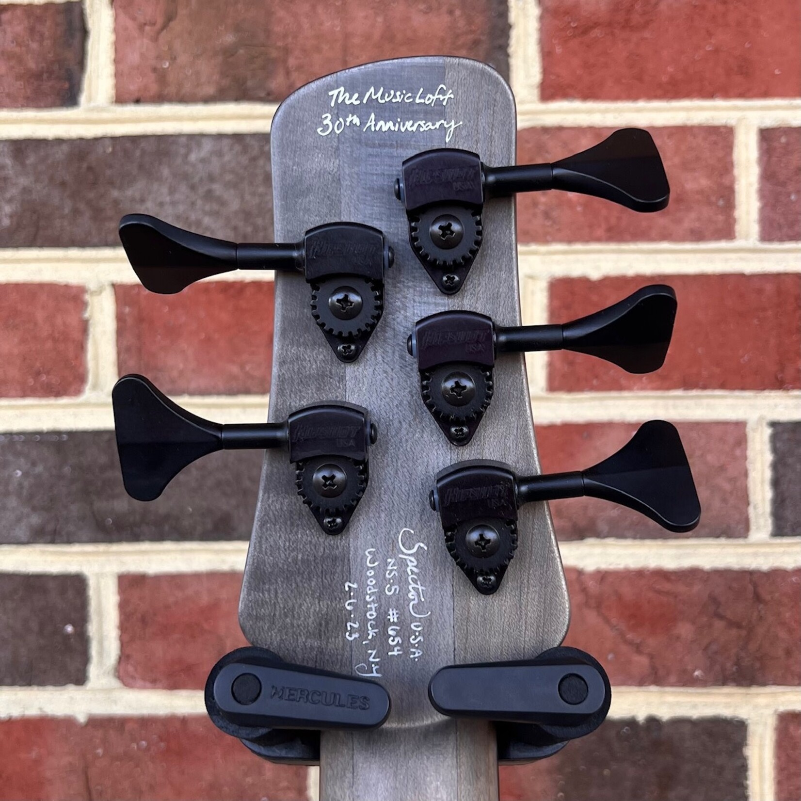 Spector Spector USA NS-5XL, The Music Loft 30th Anniversary, Buckeye Burl Top, Black Limba Body, 3pc Maple Neck - Charcoal Stain, Macassar Ebony Fretboard, Pale Moon Ebony 12th Fret Inlay, TSA Case (USED/CONSIGNMENT)