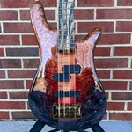 Spector Spector USA NS-2, Chevron Fire Burst, Maple Burl Top, Maple Back, 3pc Maple Neck, Pale Moon Ebony Fretboard, EMG PX/JX Set, HAZ 9v Preamp, TSA Case