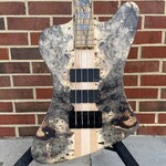 Spector Spector USA NS-4X, Buckeye Burl Top, Swamp Ash Body, 3pc Maple Neck, Pale Moon Ebony Fretboard, Black Mother of Pearl Inlays, Matching Headstock, EMG 35DCX Pickups, HAZ 18-volt Preamp, Spector Deluxe Gig Bag