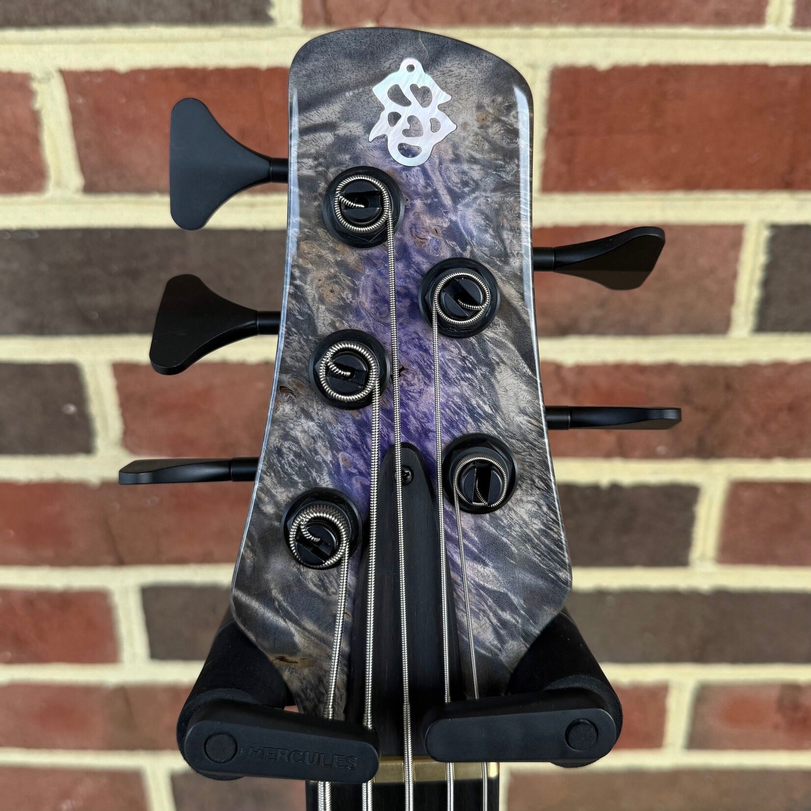 Spector Spector USA NS-5XL, Purple to Charcoal Reverseburst, Maple Burl Top, Swamp Ash Body, 3pc Maple Neck, EMG 40DCX Pickups, Darkglass Tone Capsule Preamp, TSA Hardshell Case