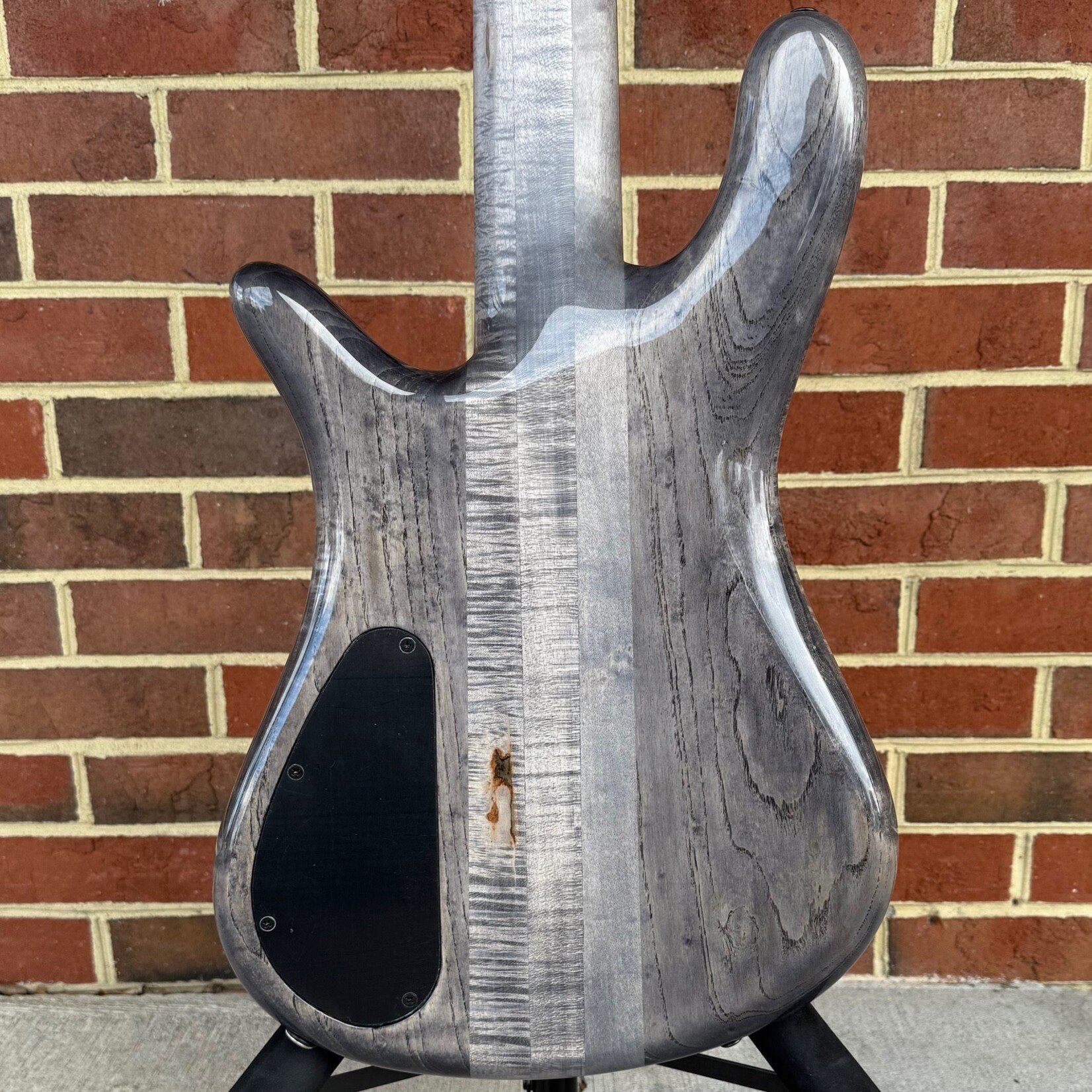 Spector Spector USA NS-5XL, Purple to Charcoal Reverseburst, Maple Burl Top, Swamp Ash Body, 3pc Maple Neck, EMG 40DCX Pickups, Darkglass Tone Capsule Preamp, TSA Hardshell Case