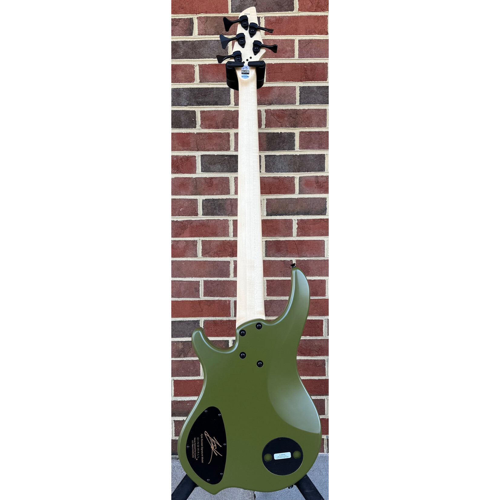 Dingwall Dingwall Kyle Konkiel Signature Model, Limited Edition, Matte Army Green, Alder Body, Maple Neck, Rosewood Fretboard, EMG Preamp, Dingwall Gig Bag, SN# 20003