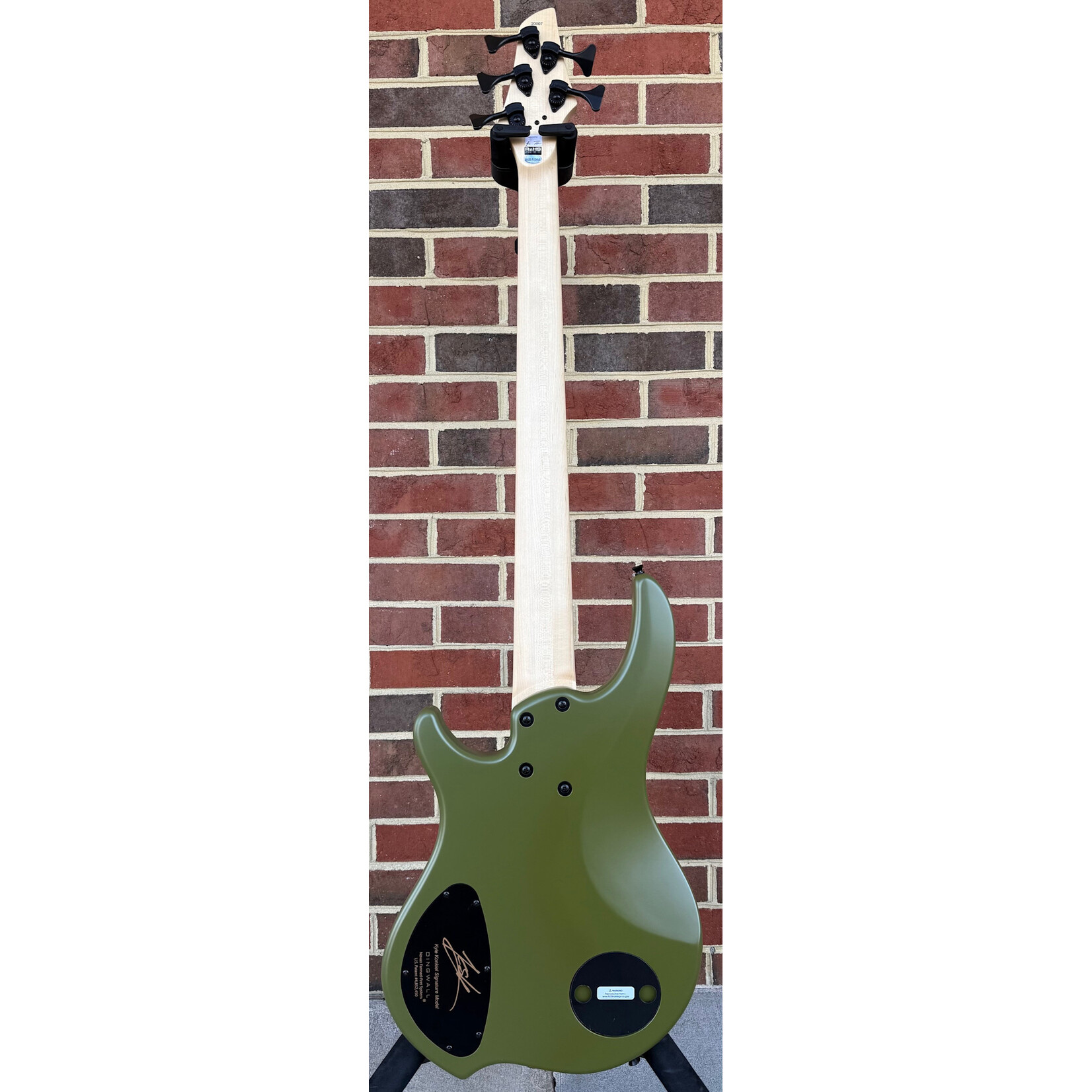 Dingwall Dingwall Kyle Konkiel Signature Model, Limited Edition, Matte Army Green, Alder Body, Maple Neck, Rosewood Fretboard, EMG Preamp, Dingwall Gig Bag, SN# 20007