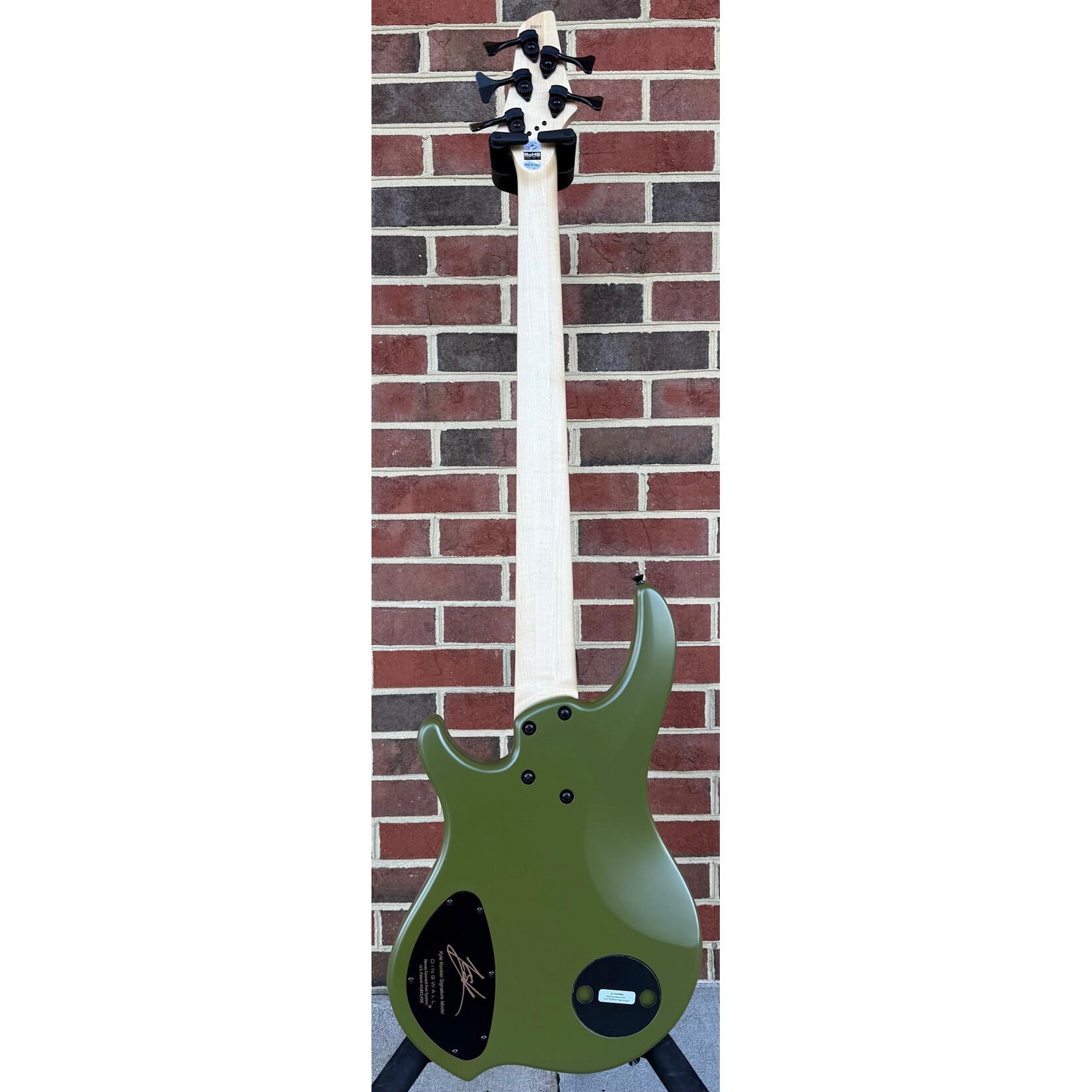 Dingwall Dingwall Kyle Konkiel Signature Model, Limited Edition, Matte Army Green, Alder Body, Maple Neck, Rosewood Fretboard, EMG Preamp, Dingwall Gig Bag, SN# 20017