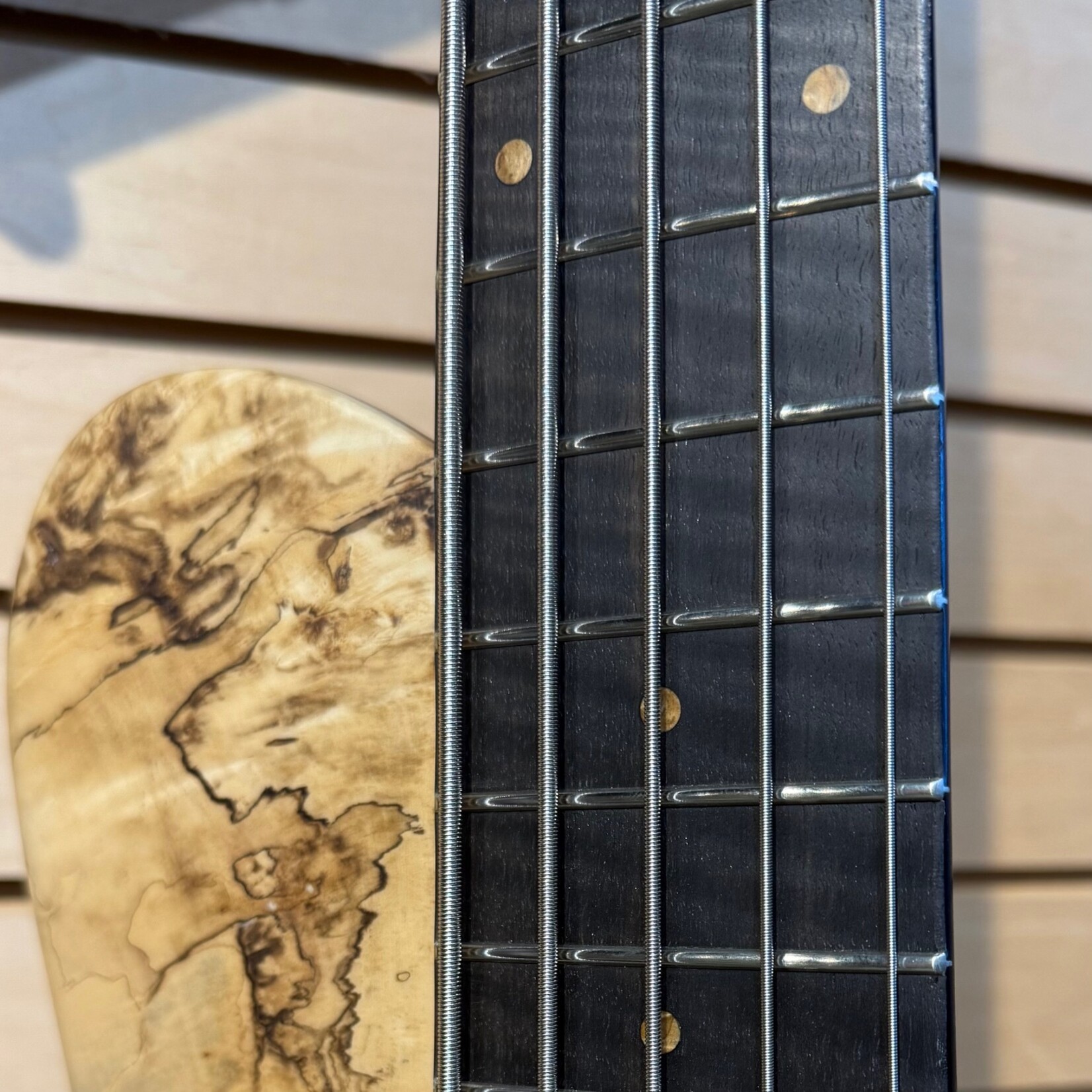 Fodera Fodera Imperial Elite, Chestnut Burl Top, Walnut Body, Alder Tone Block, Flamed Ebony Fretboard, Flamed Ebony Ramp, Chestnut Dot Inlays, Fodera/Duncan Dual Coil Pickups, Hardshell Case