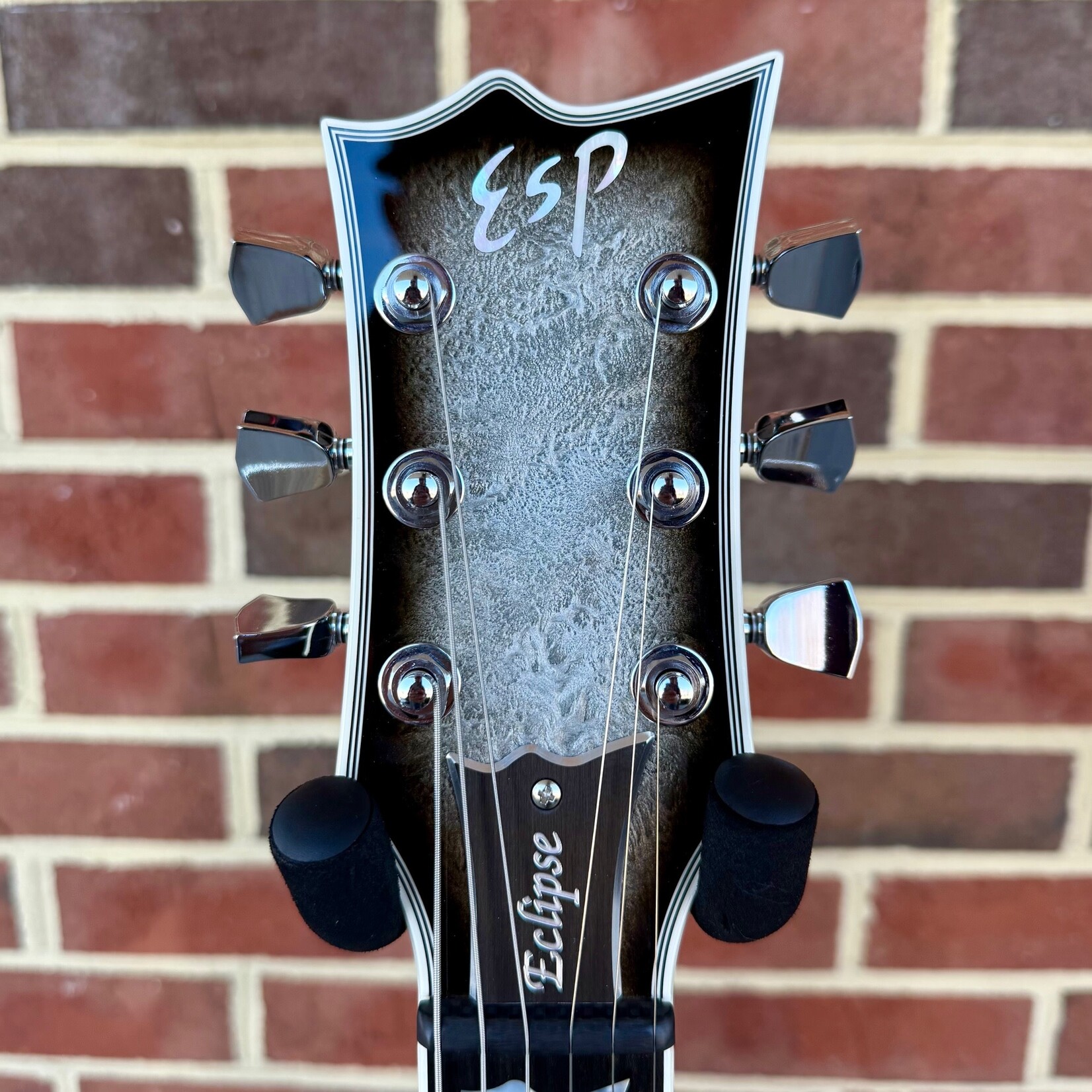ESP ESP Original Series Eclipse Custom, Silver Liquid Metal Burst, EMG Het Set, Hardshell Case, SN# E7690252