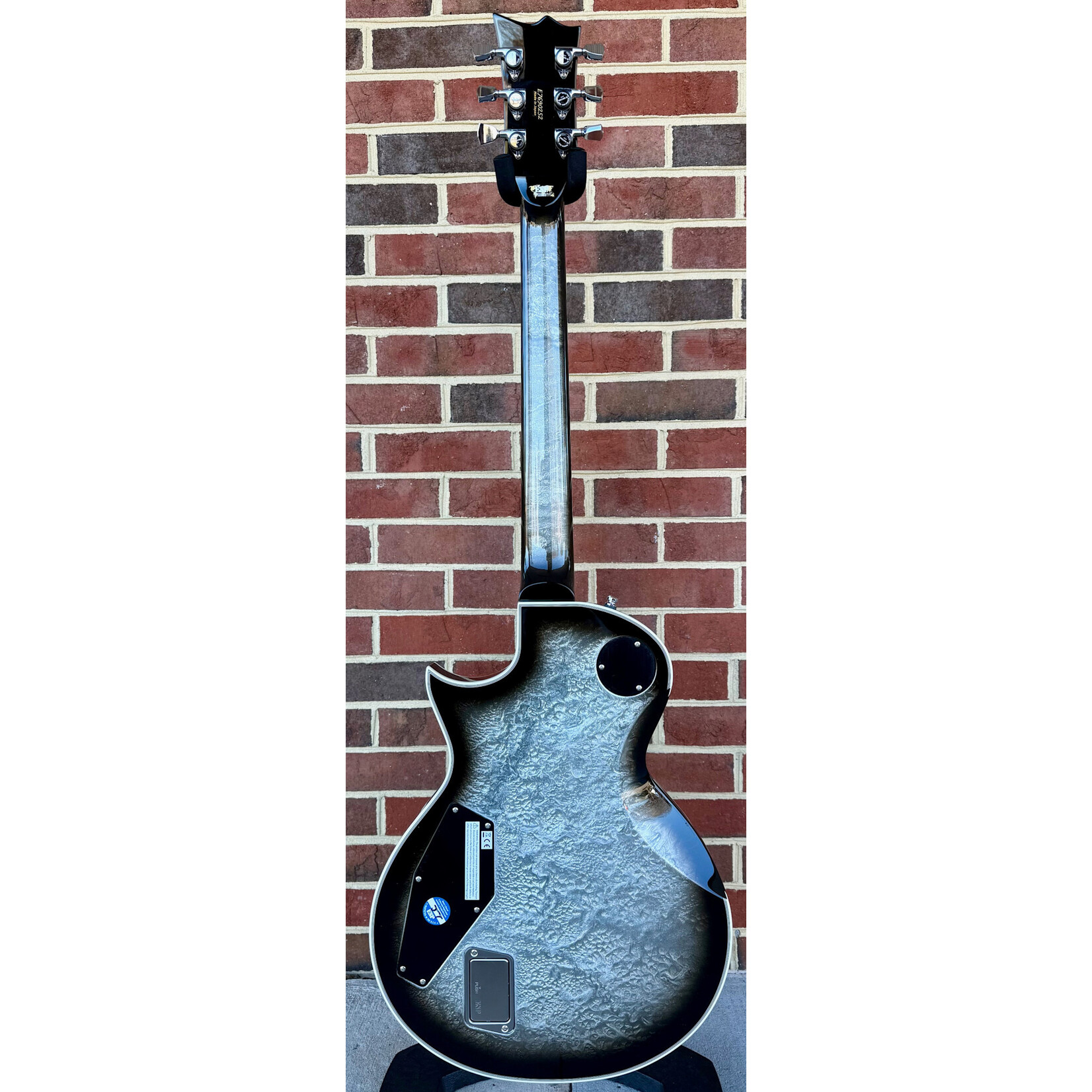 ESP ESP Original Series Eclipse Custom, Silver Liquid Metal Burst, EMG Het Set, Hardshell Case, SN# E7690252