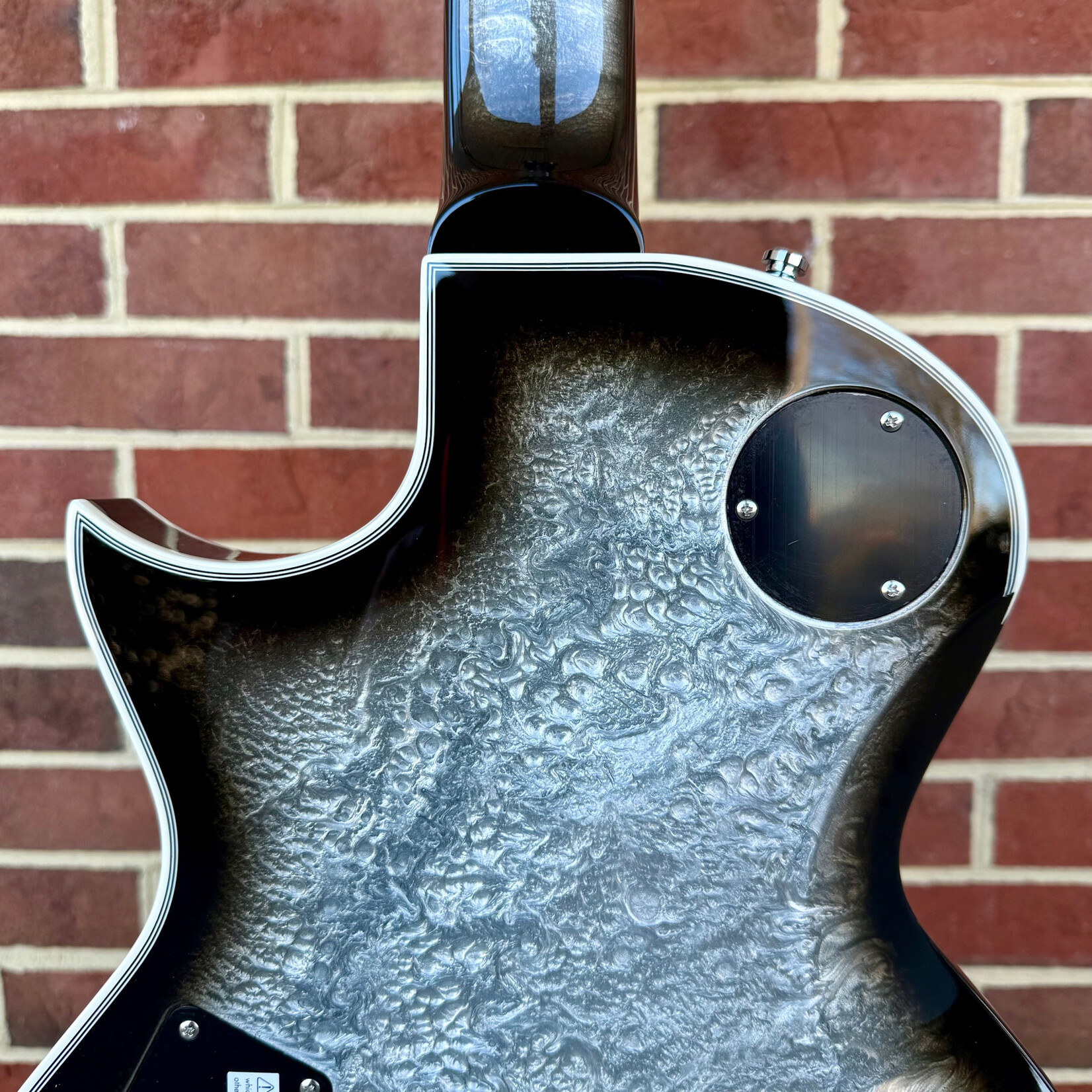 ESP ESP Original Series Eclipse Custom, Silver Liquid Metal Burst, EMG Het Set, Hardshell Case, SN# E7690252