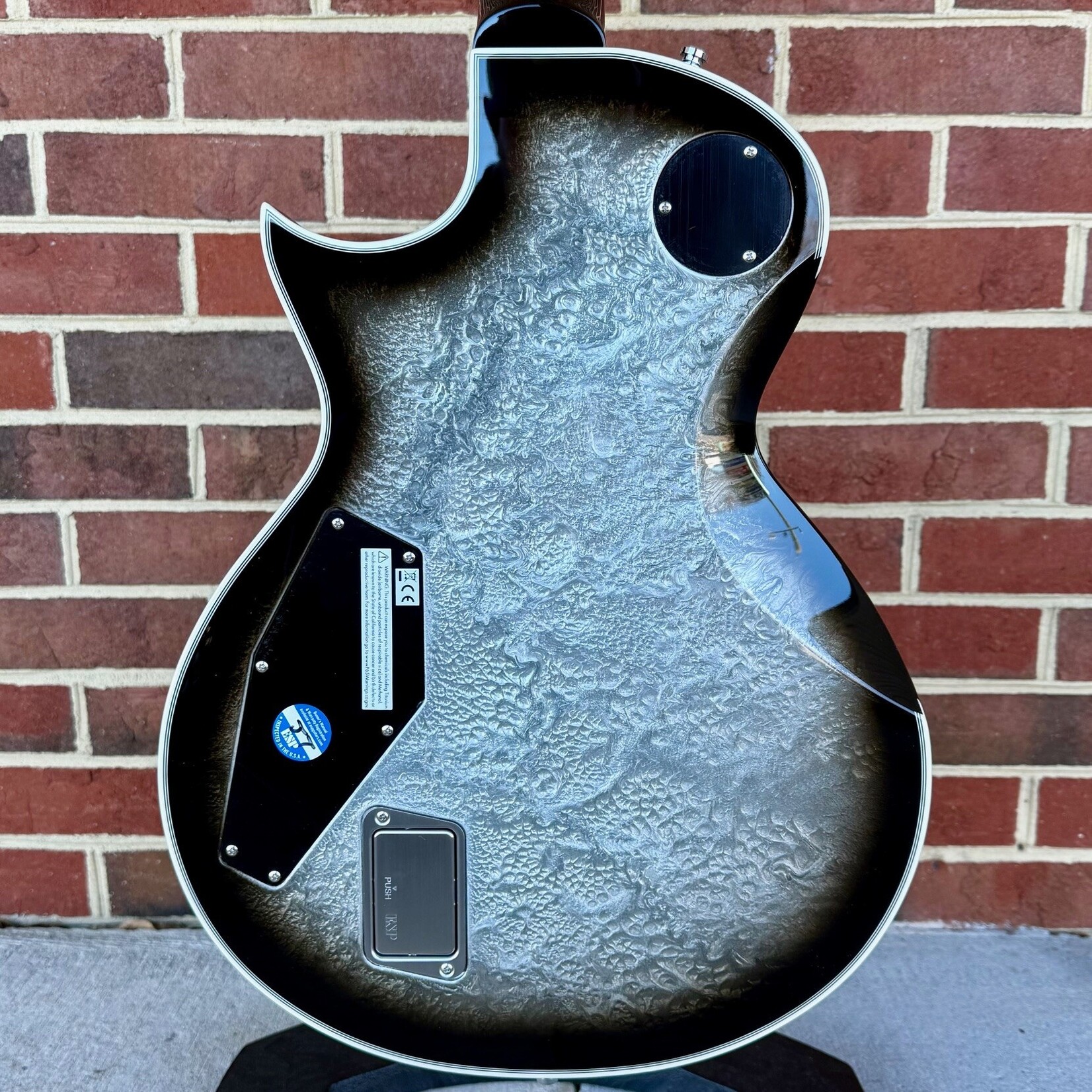 ESP ESP Original Series Eclipse Custom, Silver Liquid Metal Burst, EMG Het Set, Hardshell Case, SN# E7690252