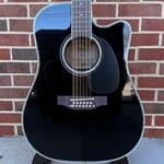 Takamine Takamine EF381DX, 12-String, Gloss Black, Solid Spruce Top, Maple Back & Sides, CT 4B II Preamp, Hardshell Case, SN# 63030255