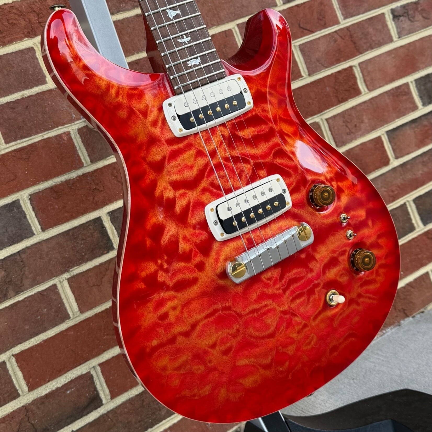Paul Reed Smith Paul Reed Smith Wood Library Paul's Guitar, Blood Orange, Quilted Maple 10-Top, Brazilian Rosewood Fretboard, Hardshell Case (USED/CONSIGNMENT)