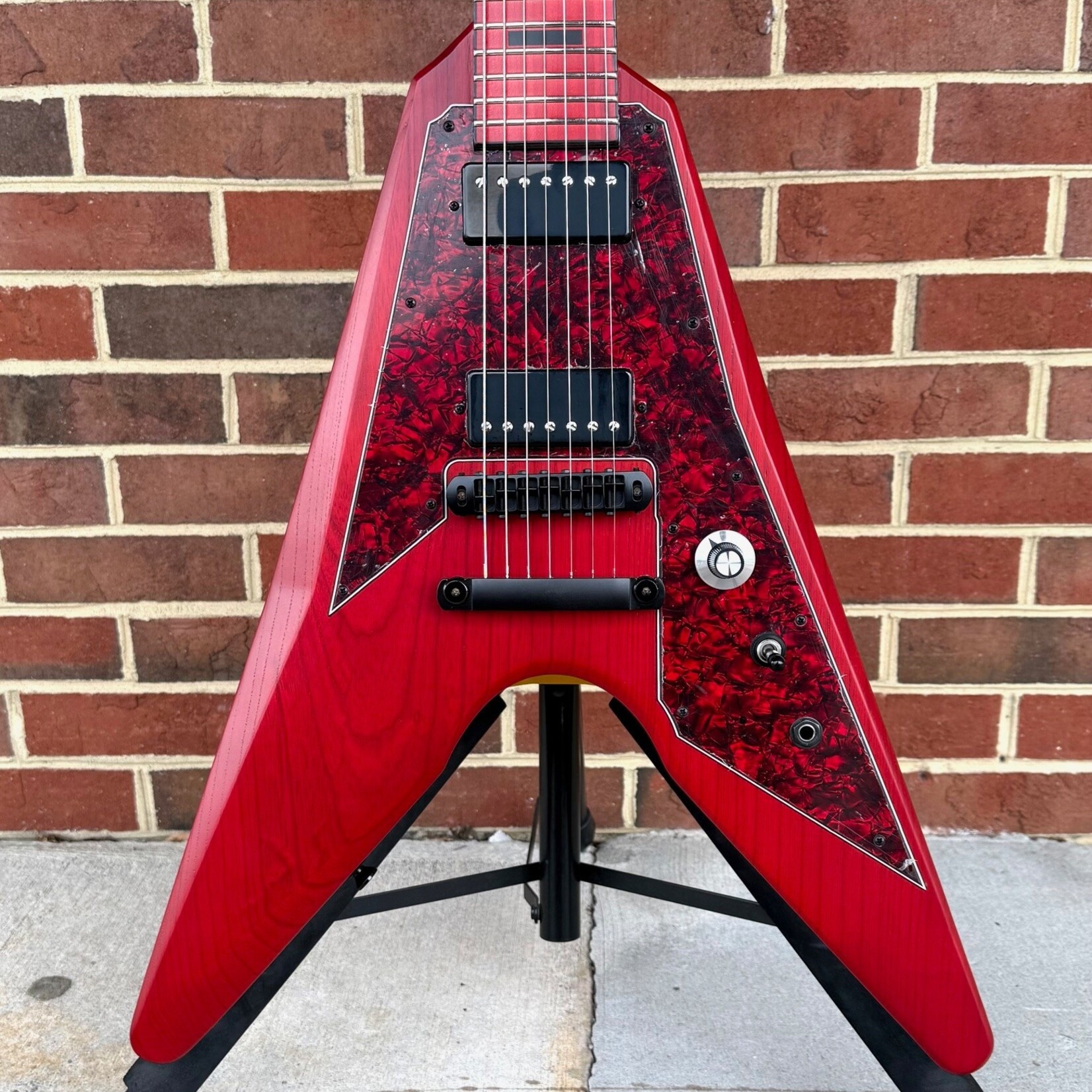 Dunable Guitars Dunable USA Asteroid 7-String, Crimson Red, Swamp Ash Body