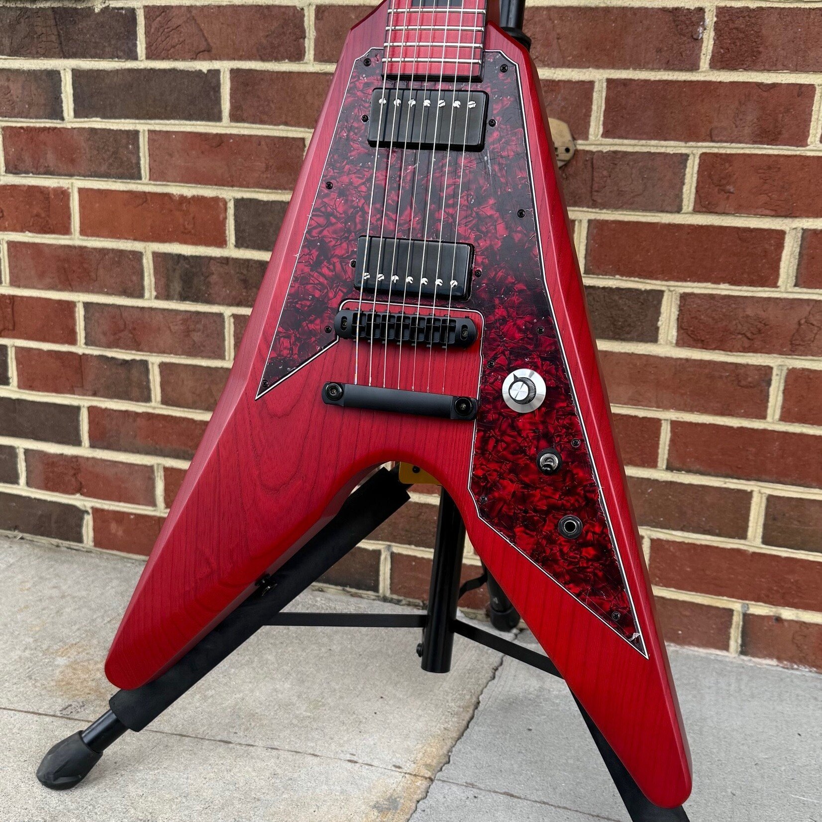 Dunable Guitars Dunable USA Asteroid 7-String, Crimson Red, Swamp Ash Body