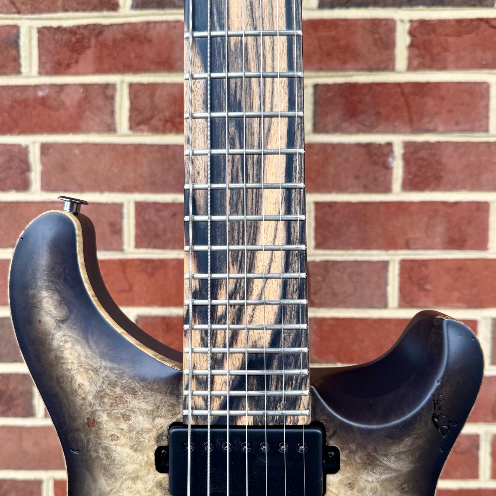 Paul Reed Smith Paul Reed Smith Private Stock Custom 24 7-String, Buckeye Burl Top, Black Limba Body, AAA East Indian Rosewood Neck, Pale Moon Ebony Fretboard, Velvetrone Ironside + Solium Pickups, Hardshell Case