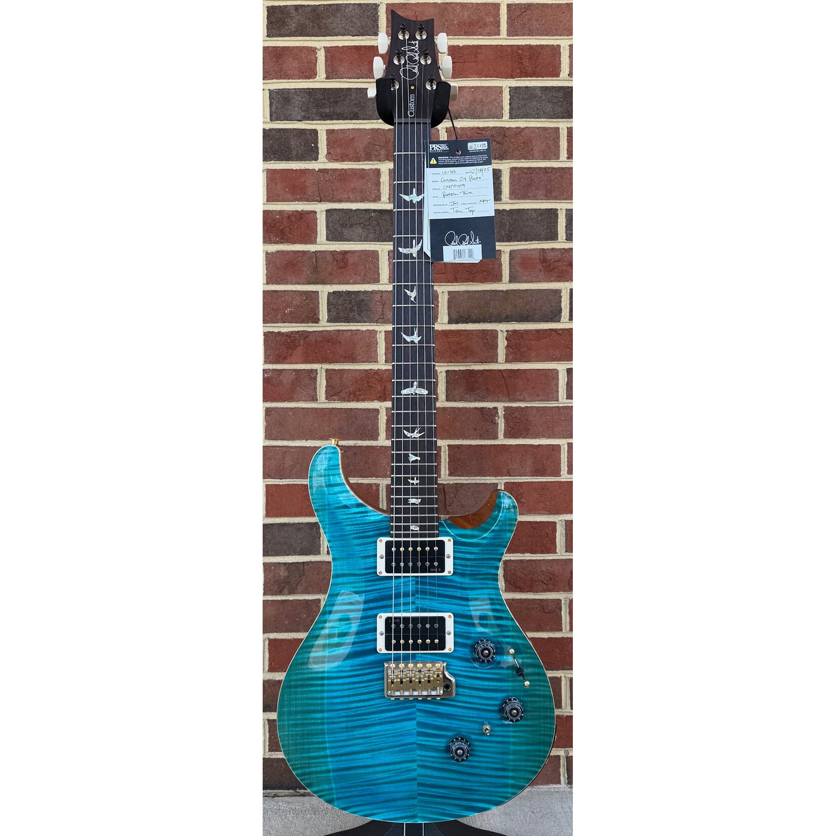 Paul Reed Smith Paul Reed Smith Custom 24 Piezo, 10-Top, Carroll Blue, Pattern Thin Neck, DMO Pickups, Hardshell Case