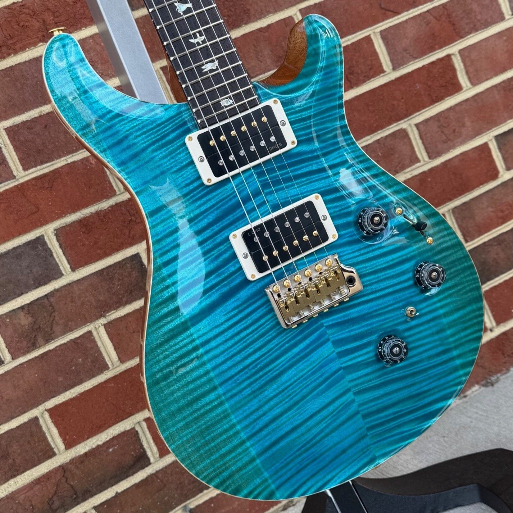 Paul Reed Smith Paul Reed Smith Custom 24 Piezo, 10-Top, Carroll Blue, Pattern Thin Neck, DMO Pickups, Hardshell Case