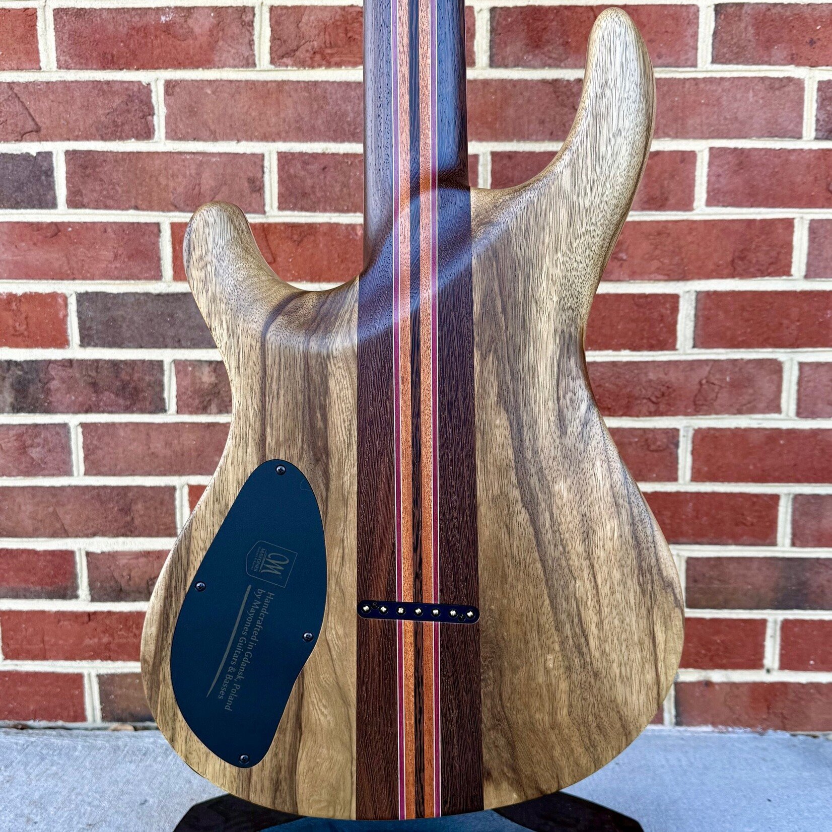 Mayones Mayones Regius Core 7 B27, Supernova Orange, 4A Burl Maple Top, Black Limba Body, 4A Pale Moon Ebony Fretboard, Matching Wood Knobs, Velvetrone Pickups, Mayones Deluxe Hybrid Case