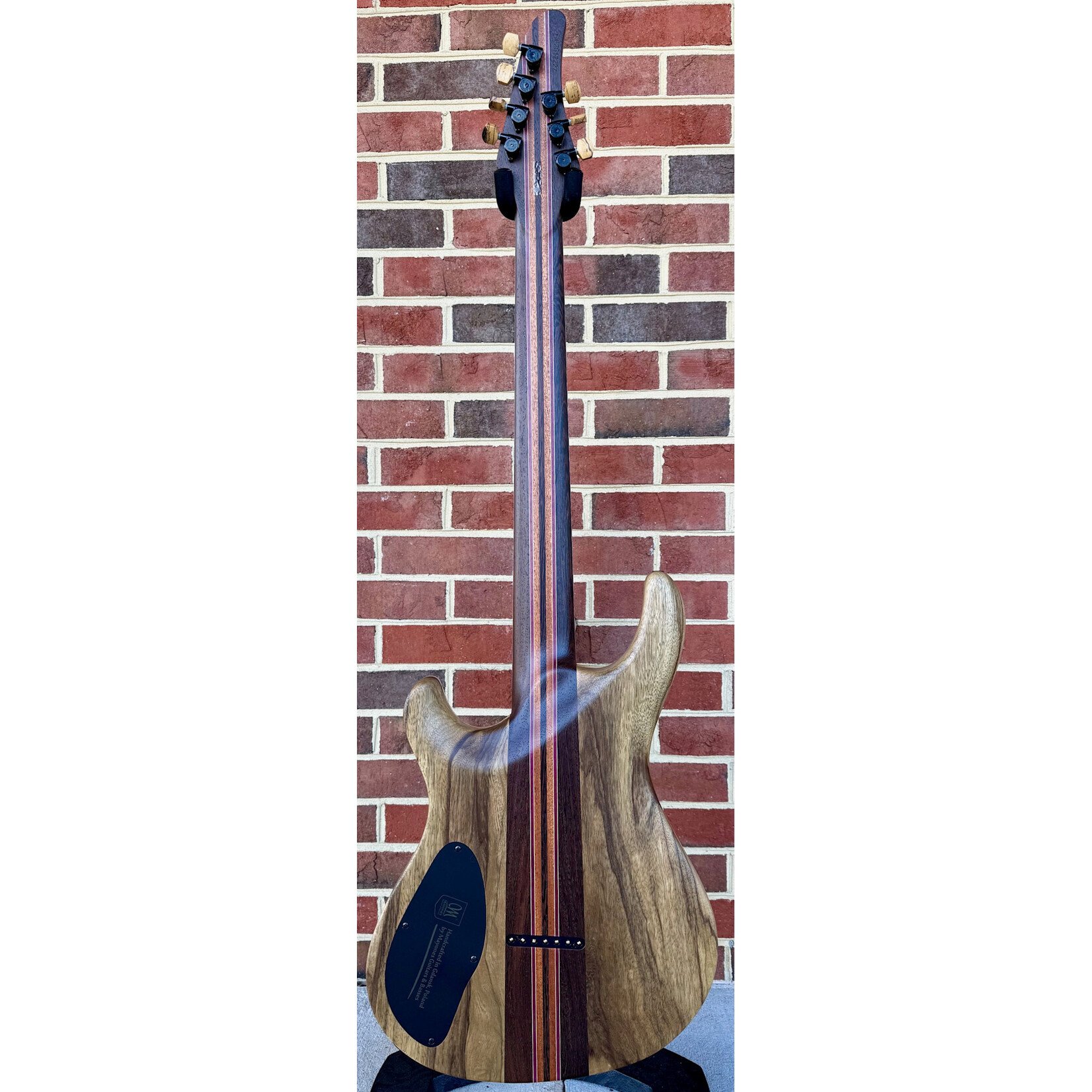 Mayones Mayones Regius Core 7 B27, Supernova Orange, 4A Burl Maple Top, Black Limba Body, 4A Pale Moon Ebony Fretboard, Matching Wood Knobs, Velvetrone Pickups, Mayones Deluxe Hybrid Case