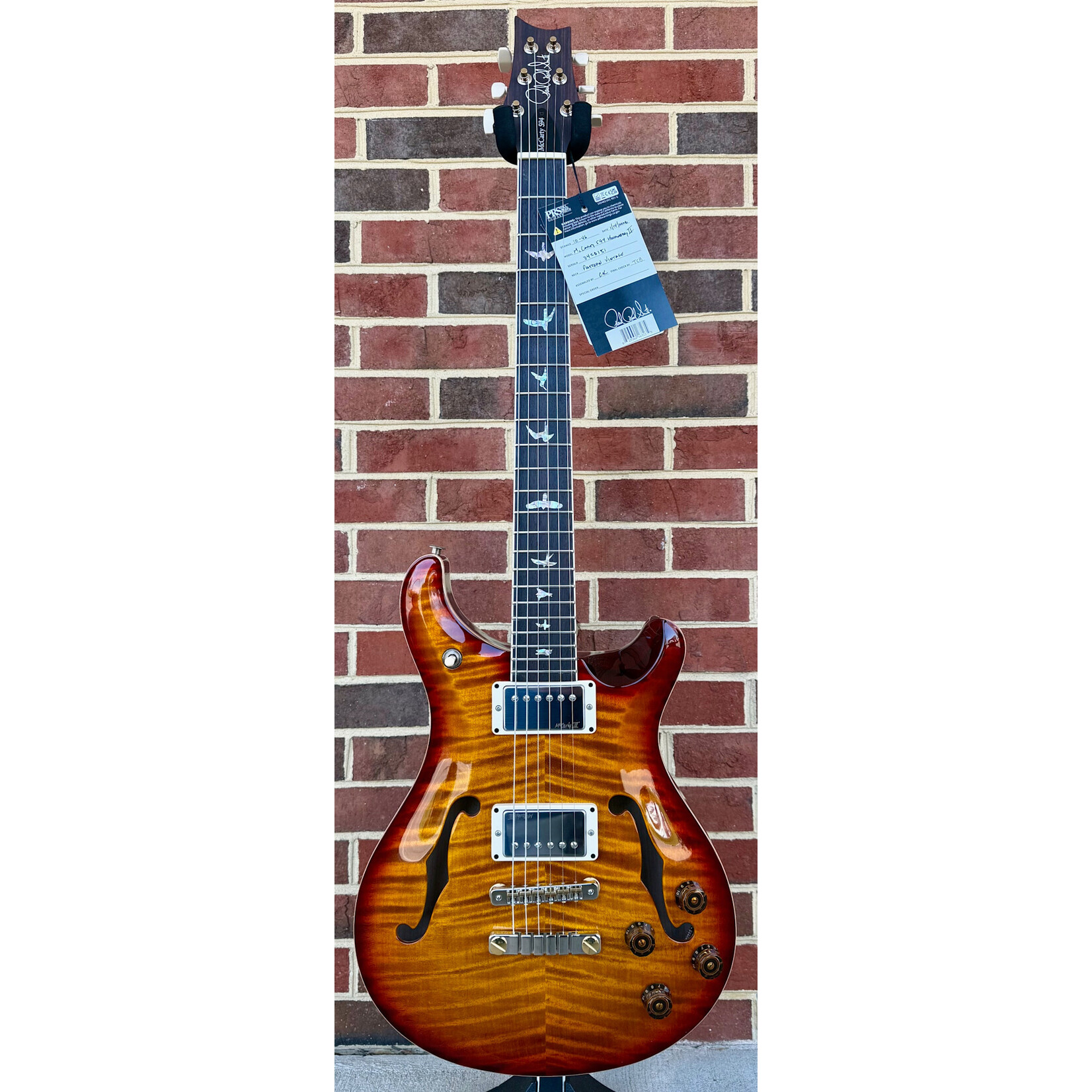 Paul Reed Smith Paul Reed Smith McCarty 594 Hollowbody II, Dark Cherry Sunburst, McCarty III TCI Pickups, Hardshell Case