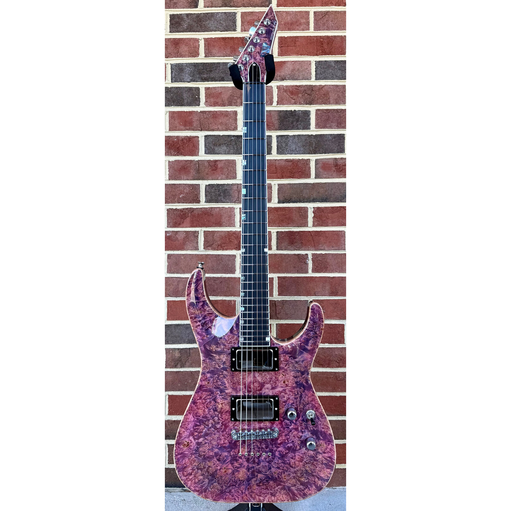 ESP ESP USA Limited Edition Horizon, 1 of 12, Pink Carmine, Maple Burl Top, Mahogany Body, Ebony Fretboard, EMG X Pickups, Gotoh Locking Tuners, Hardshell Case