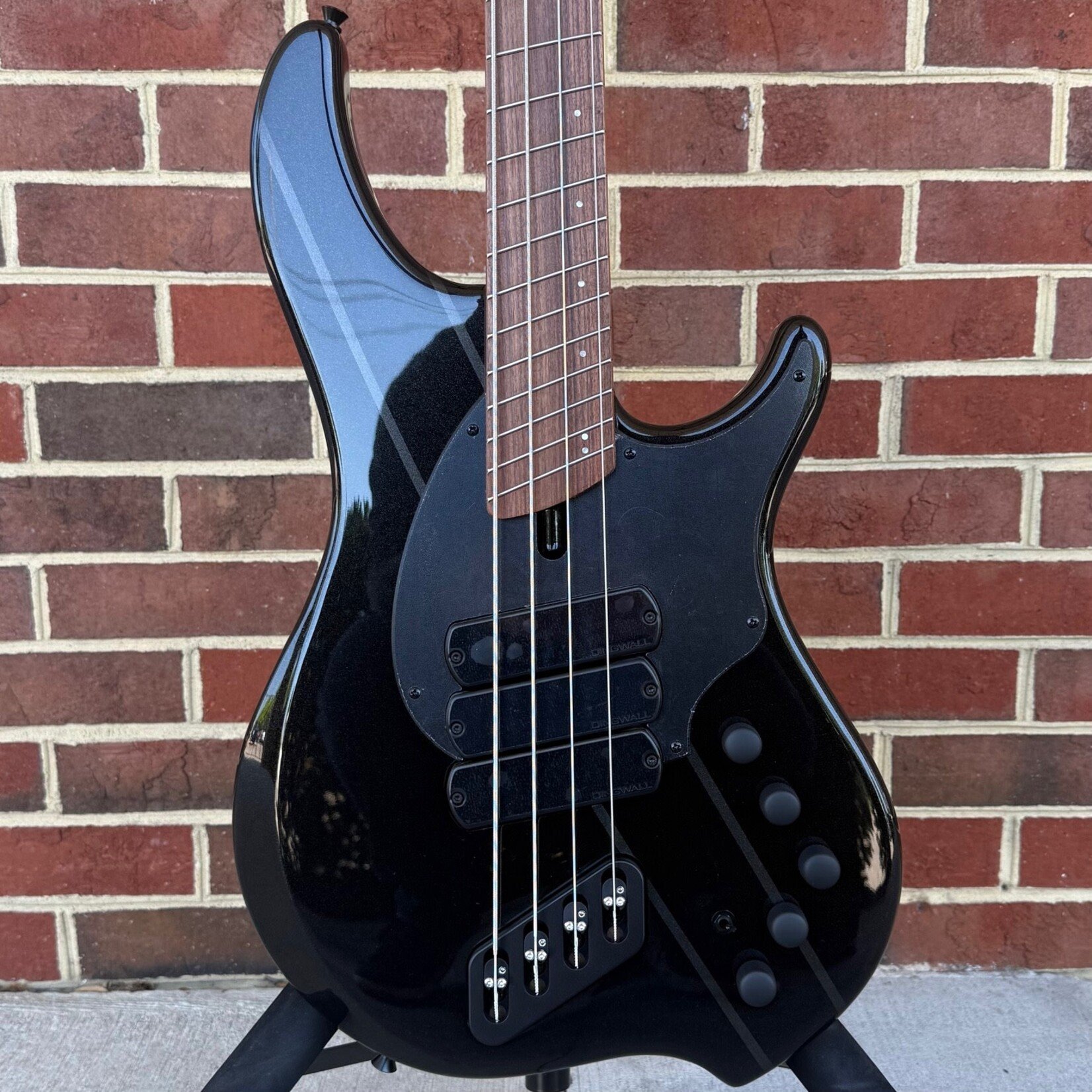 Dingwall Dingwall JT3 4-String John Taylor Signature Model, Stealth Black w/ Rio Stripes, Nyatoh Body, Maple Neck, Pau Ferro Fretboard, Matching Headstock, Neve Preamp, Gig Bag, SN# 20706