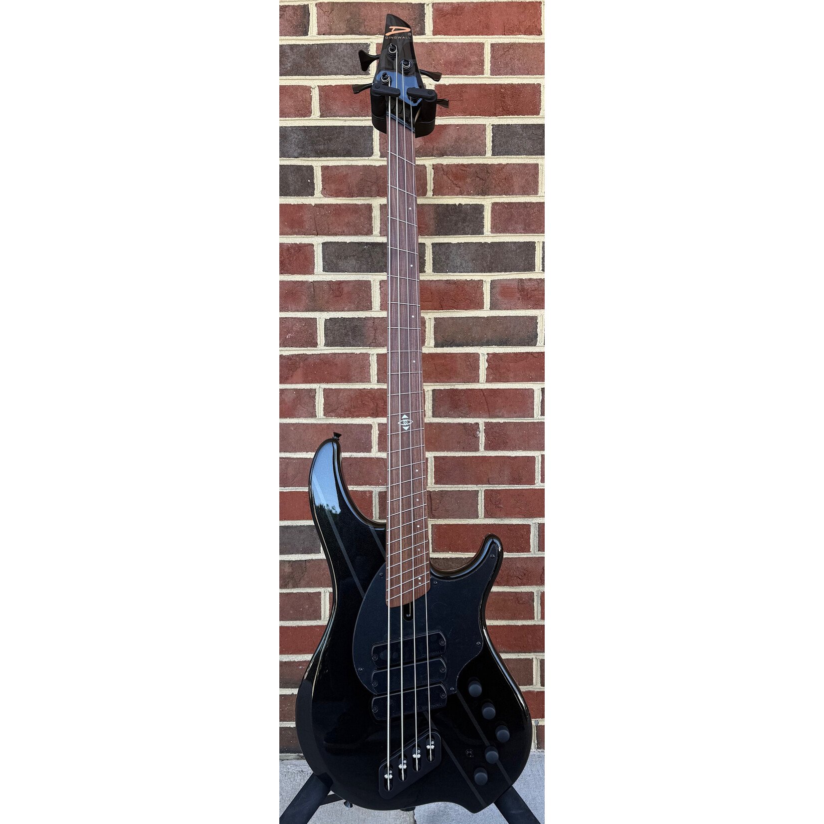 Dingwall Dingwall JT3 4-String John Taylor Signature Model, Stealth Black w/ Rio Stripes, Nyatoh Body, Maple Neck, Pau Ferro Fretboard, Matching Headstock, Neve Preamp, Gig Bag, SN# 20706