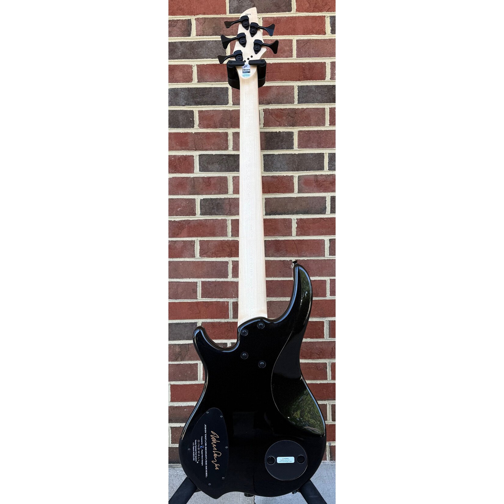 Dingwall Dingwall JT3 5-String John Taylor Signature Model, Stealth Black w/ Rio Stripes, Nyatoh Body, Maple Neck, Pau Ferro Fretboard, Matching Headstock, Neve Preamp, Gig Bag, SN# 20676
