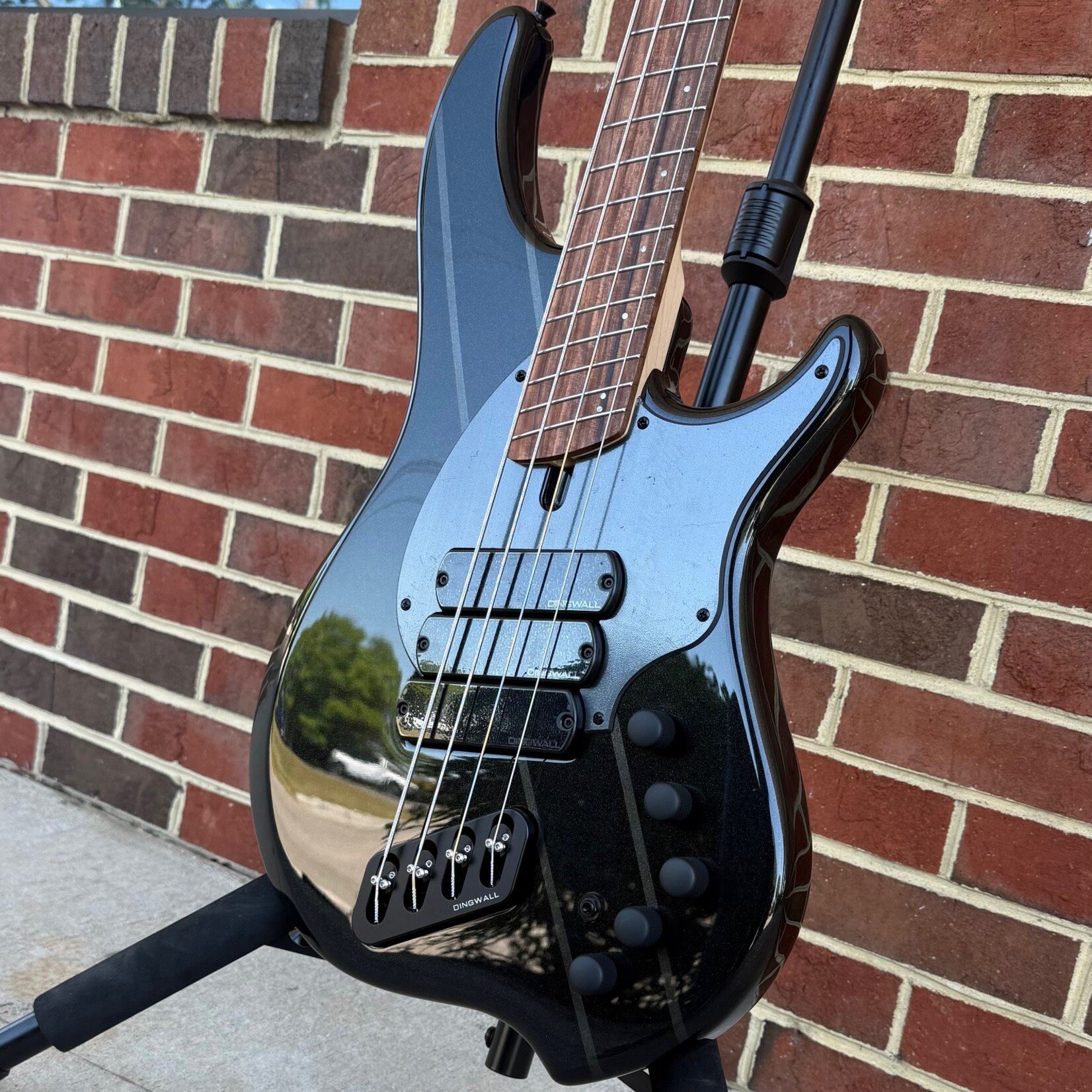 Dingwall Dingwall JT3 4-String John Taylor Signature Model, Stealth Black w/ Rio Stripes, Nyatoh Body, Maple Neck, Pau Ferro Fretboard, Matching Headstock, Neve Preamp, Gig Bag, SN# 20719