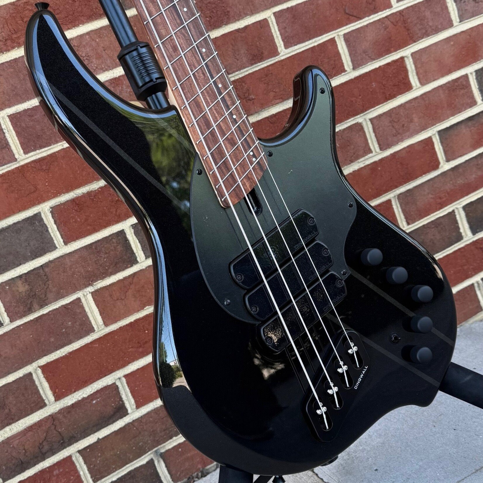 Dingwall Dingwall JT3 4-String John Taylor Signature Model, Stealth Black w/ Rio Stripes, Nyatoh Body, Maple Neck, Pau Ferro Fretboard, Matching Headstock, Neve Preamp, Gig Bag, SN# 20719