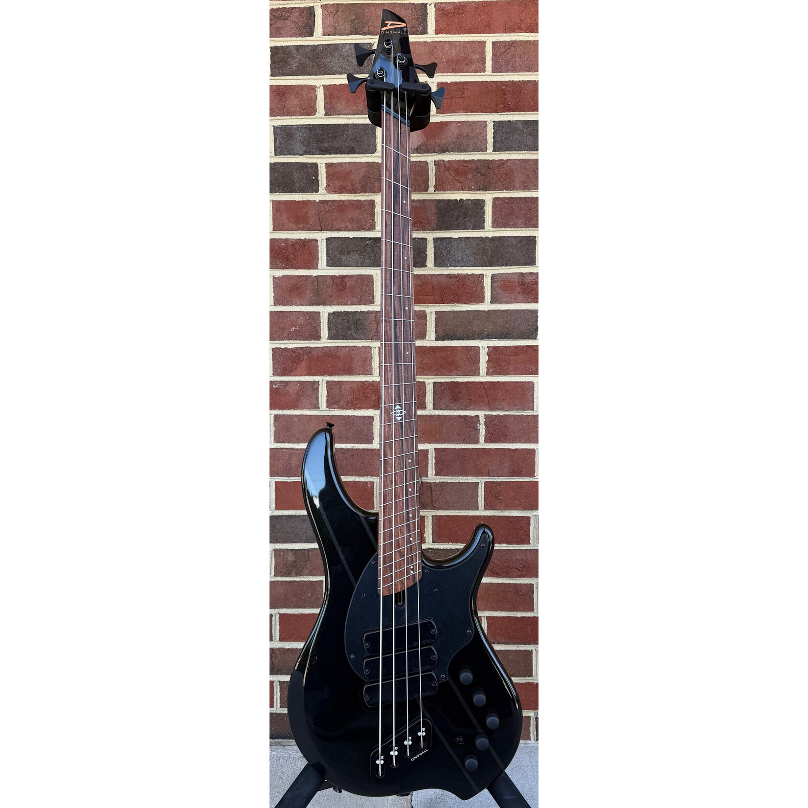 Dingwall Dingwall JT3 4-String John Taylor Signature Model, Stealth Black w/ Rio Stripes, Nyatoh Body, Maple Neck, Pau Ferro Fretboard, Matching Headstock, Neve Preamp, Gig Bag, SN# 20719