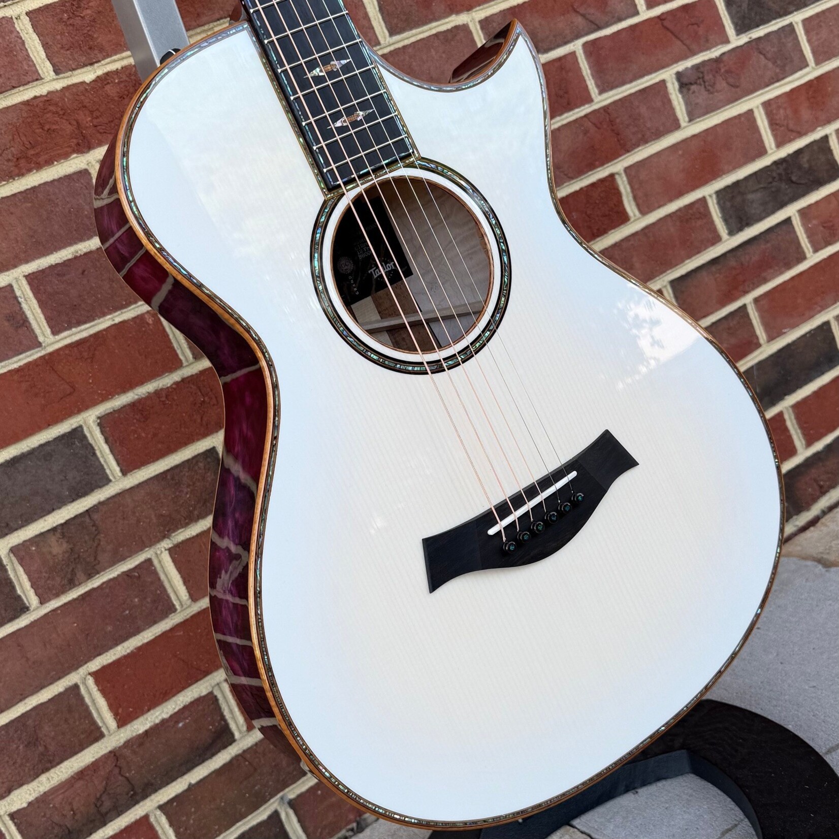 Taylor Taylor NAMM 2026 Catch Custom #6, Grand Concert 12-Fret, Lutz Spruce Top, Quilted Maple/Koa Wedge Back & Sides, Claria System Electronics, Hardshell Case