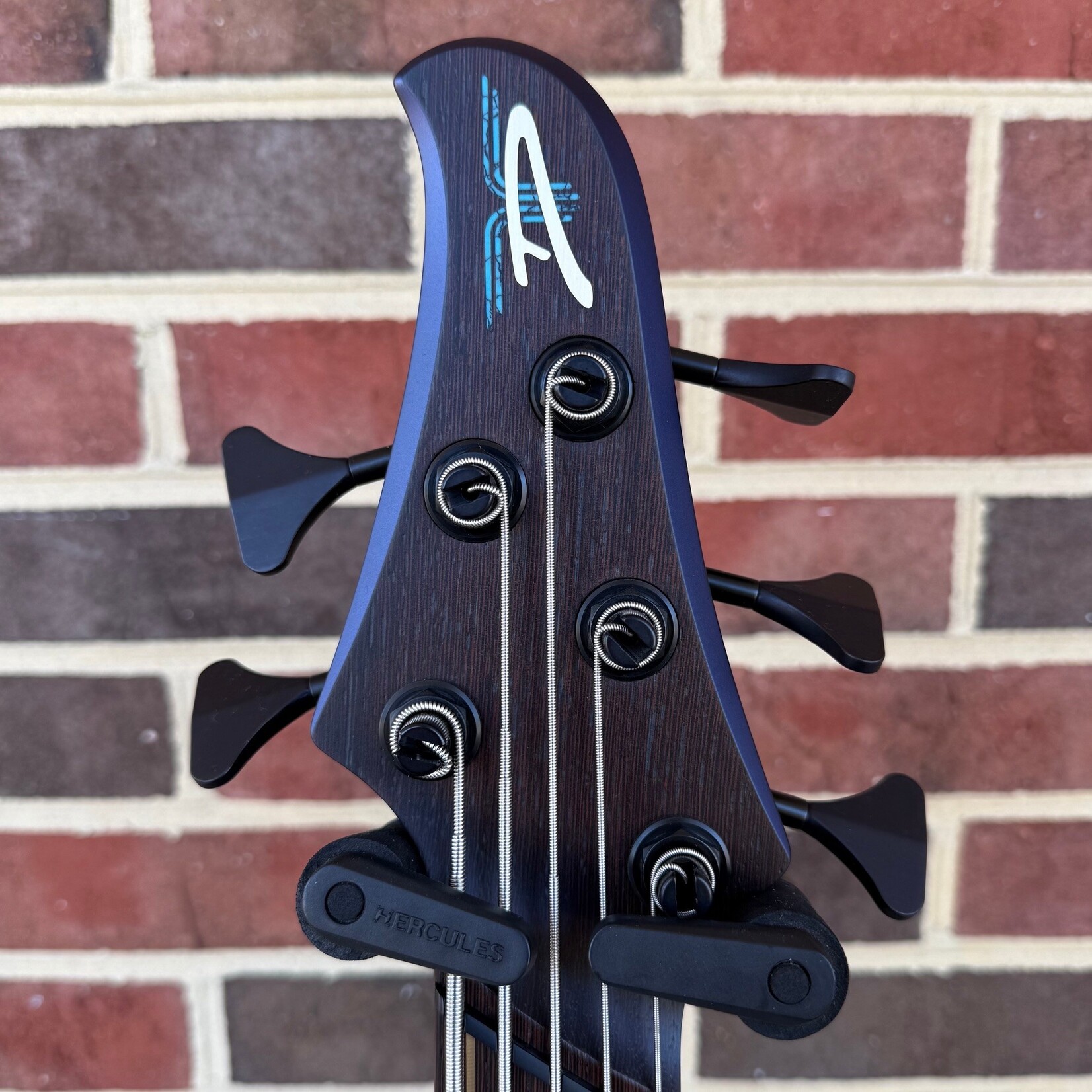 Dingwall Dingwall Master Series D-Roc - Paul Hillacre, Sapphire Blue Pearl with Nepalese Hand Made Paper Design, African Mahogany Body, 5pc Maple Neck, Wenge Fretboard, Custom Brass Inlay, Blue Luminlay Side Dots, Super Fatty II Pickups, Dingwall Deluxe Gig Bag