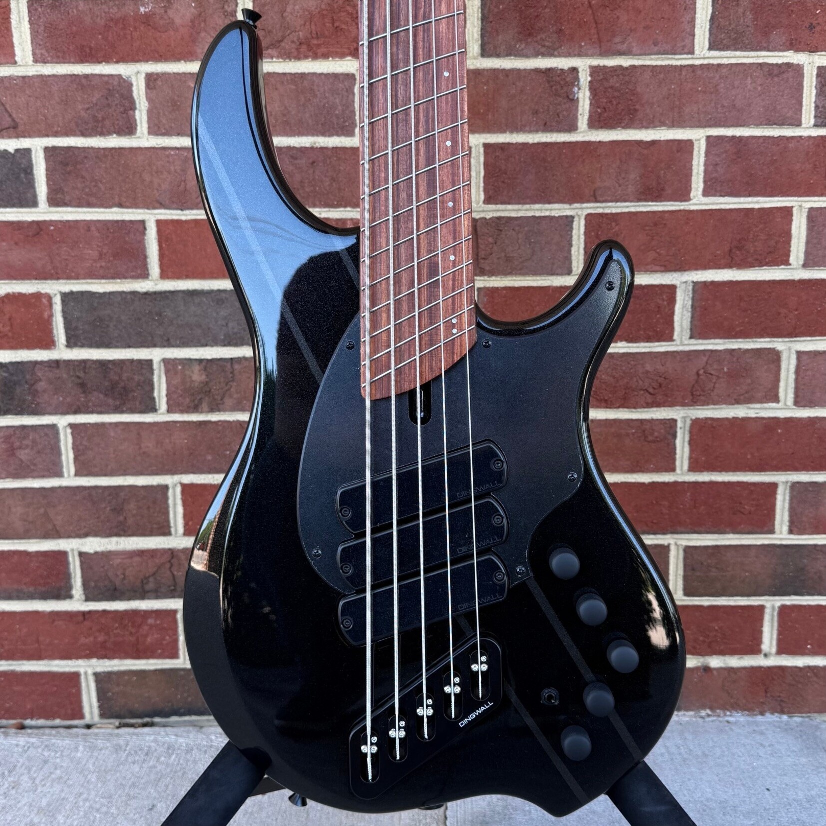 Dingwall Dingwall JT3 5-String John Taylor Signature Model, Stealth Black w/ Rio Stripes, Nyatoh Body, Maple Neck, Pau Ferro Fretboard, Matching Headstock, Neve Preamp, Gig Bag, SN# 20681