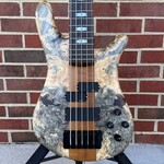 Spector Spector USA NS-5XL, Buckeye Burl Top, Swamp Ash Body, 3pc Roasted Maple Neck, Ziricote Fretboard, Mother of Pearl Crown Inlays, EMG P5X/40TWX Pickups, HAZ 9-Volt, Custom Electronics Layout, TSA Case