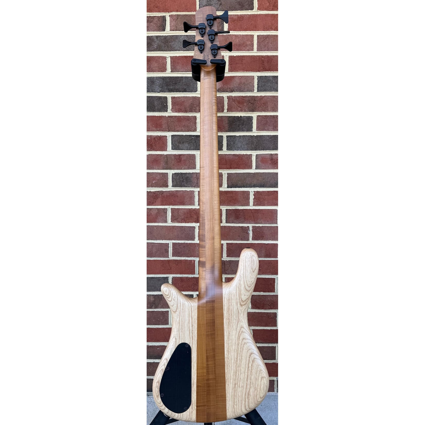 Spector Spector USA NS-5XL, Buckeye Burl Top, Swamp Ash Body, 3pc Roasted Maple Neck, Ziricote Fretboard, Mother of Pearl Crown Inlays, EMG P5X/40TWX Pickups, HAZ 9-Volt, Custom Electronics Layout, TSA Case