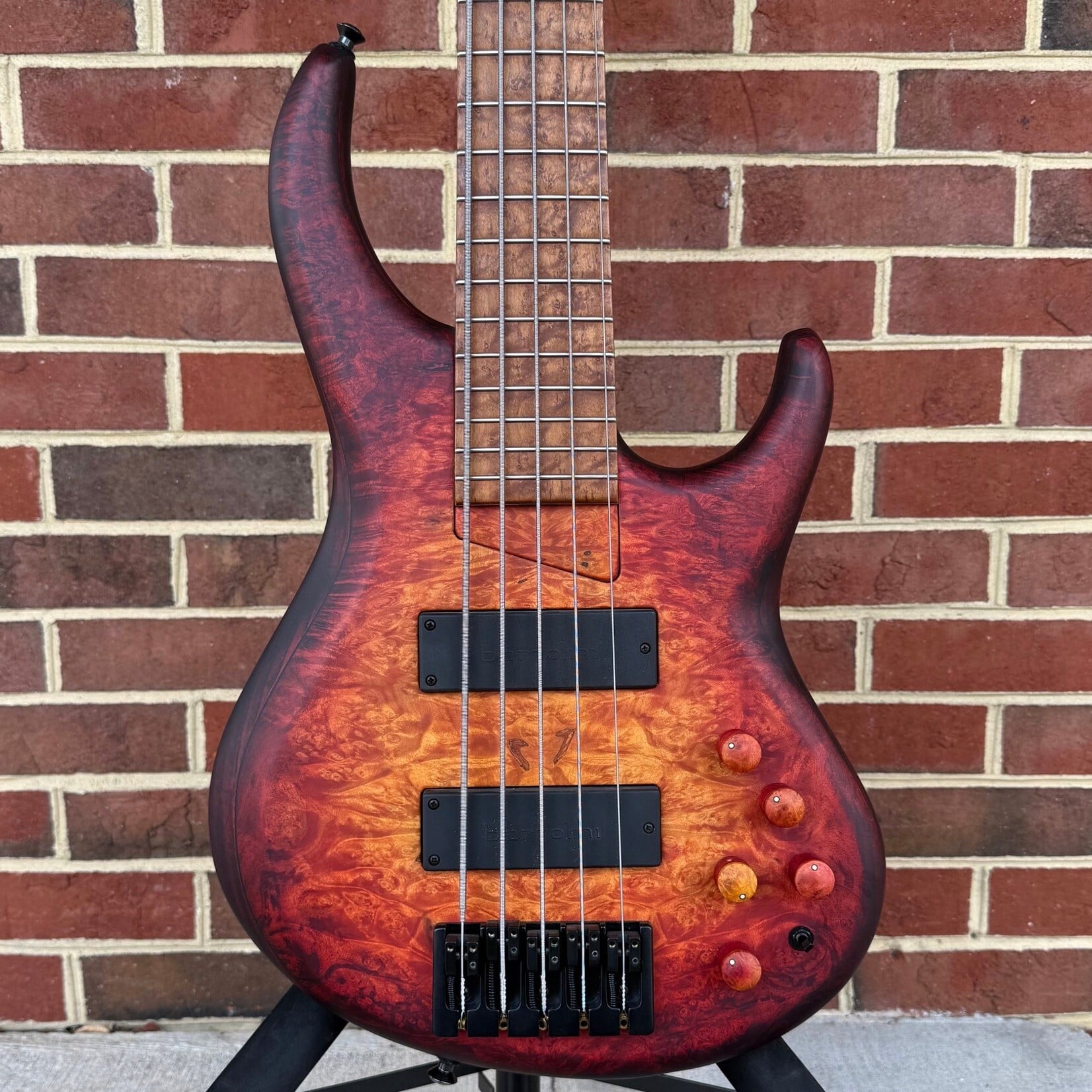 MTD MTD USA 535-24, 2026 Model, Dark Cherry Sunburst, Maple Burl Top, Northern Ash Body, Ash Neck, Roasted Birdseye Maple Fretboard, Matching Knobs, Matching Backplates, MTD World Logo, Custom Bartolini Pickups & Preamp, TKL Deluxe Gig Bag (USED)