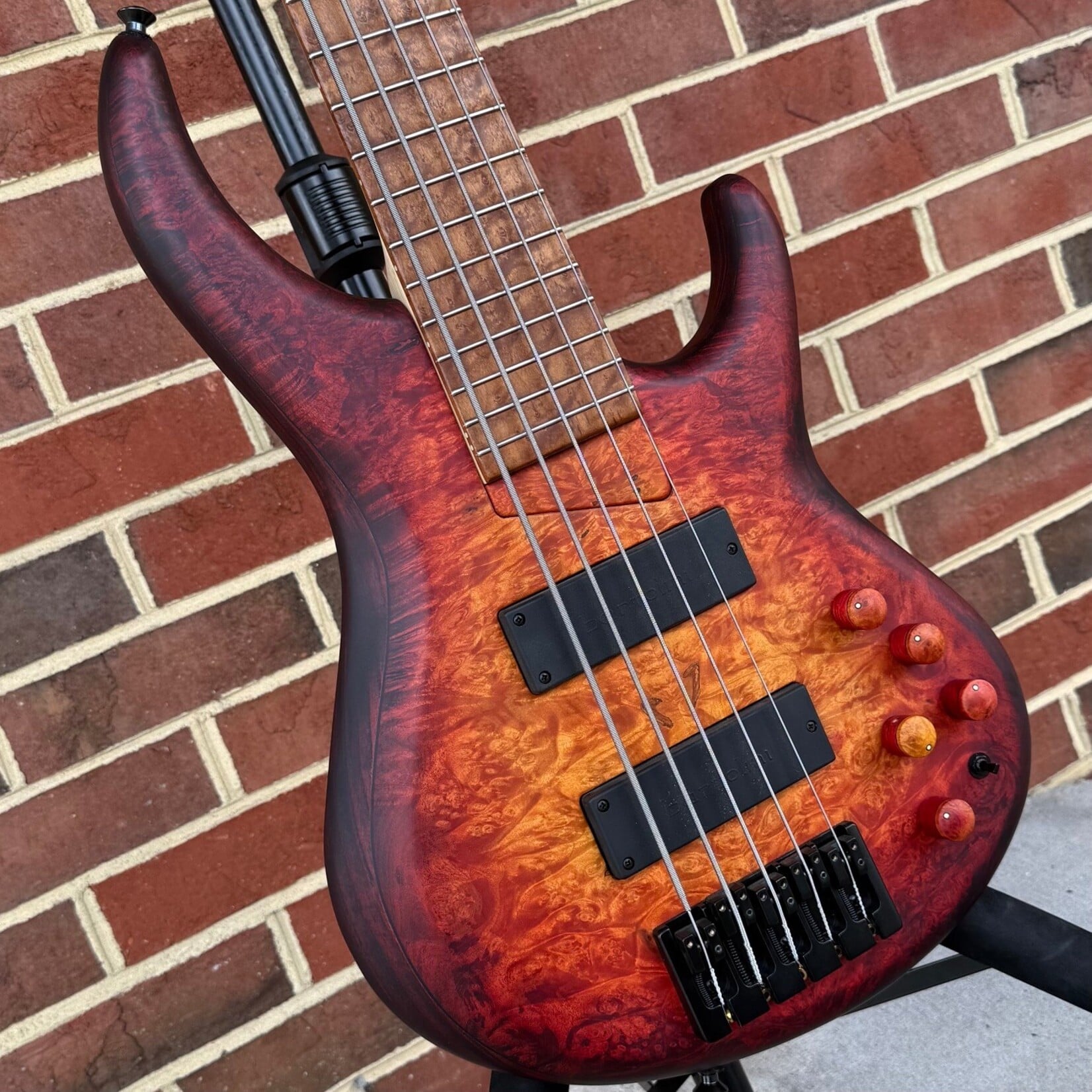 MTD MTD USA 535-24, 2026 Model, Dark Cherry Sunburst, Maple Burl Top, Northern Ash Body, Ash Neck, Roasted Birdseye Maple Fretboard, Matching Knobs, Matching Backplates, MTD World Logo, Custom Bartolini Pickups & Preamp, TKL Deluxe Gig Bag (USED)