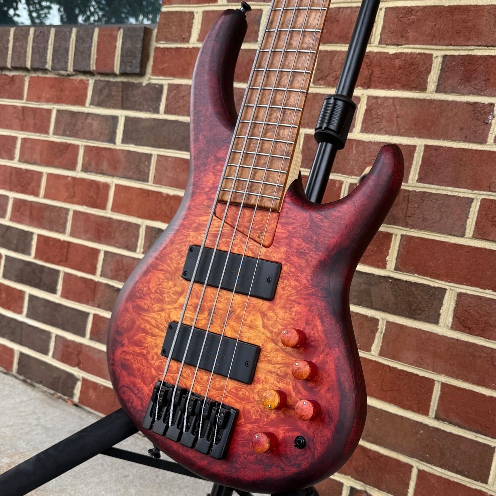 MTD MTD USA 535-24, 2026 Model, Dark Cherry Sunburst, Maple Burl Top, Northern Ash Body, Ash Neck, Roasted Birdseye Maple Fretboard, Matching Knobs, Matching Backplates, MTD World Logo, Custom Bartolini Pickups & Preamp, TKL Deluxe Gig Bag (USED)